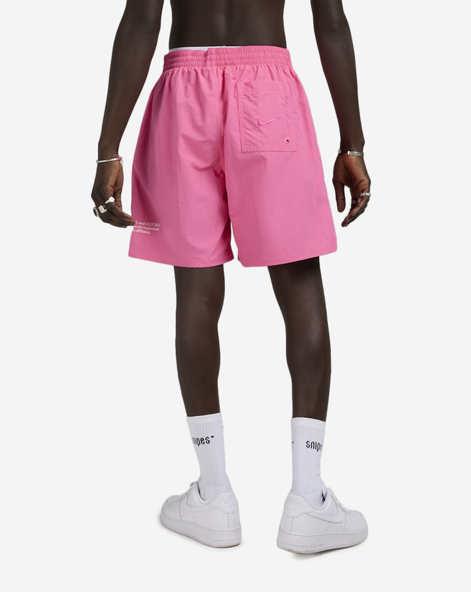 7\" Fully Lined Swim Breaker Shorts Pink | White