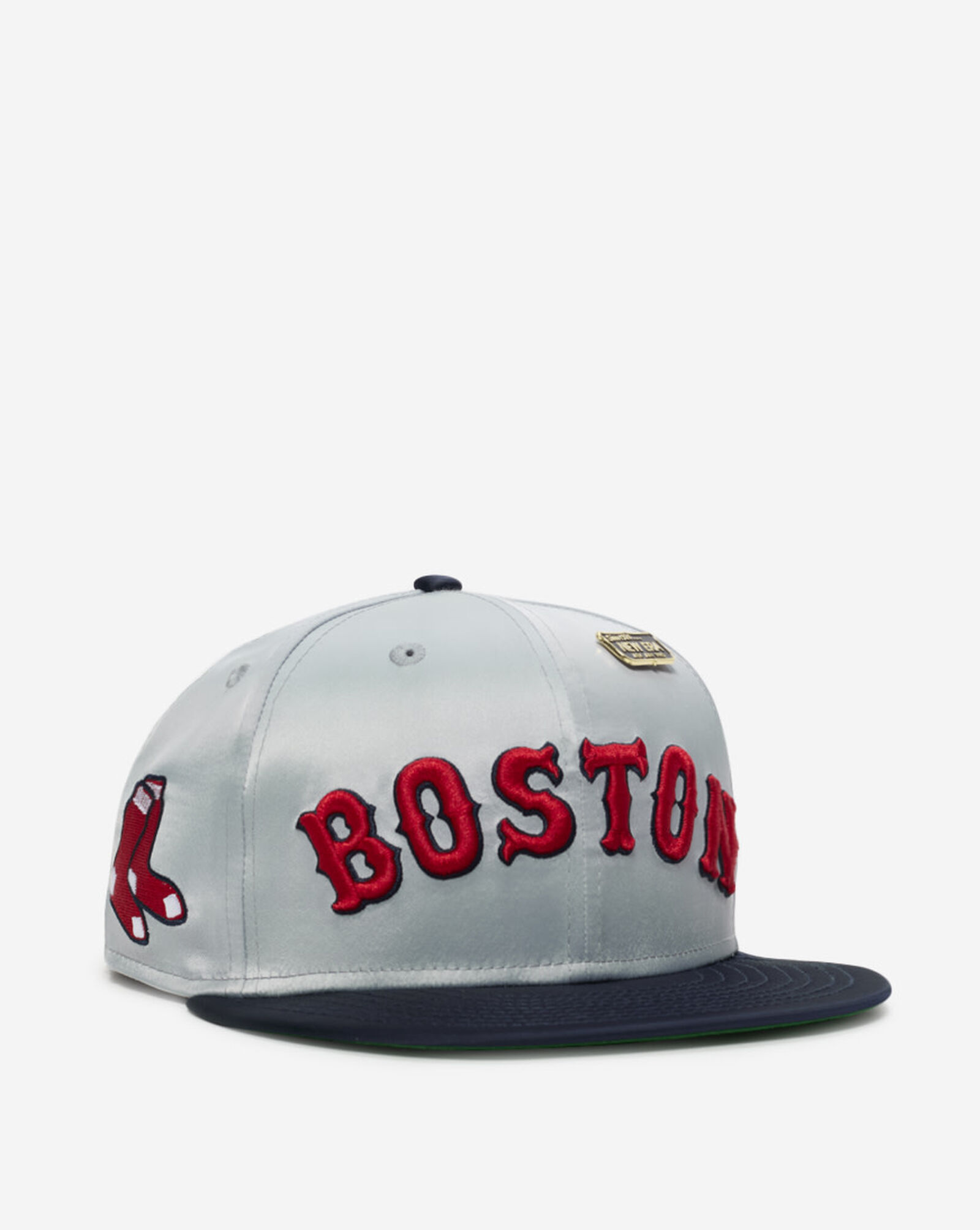 59Fifty Boston Red Sox Satin Fitted Hat Grey | Navy
