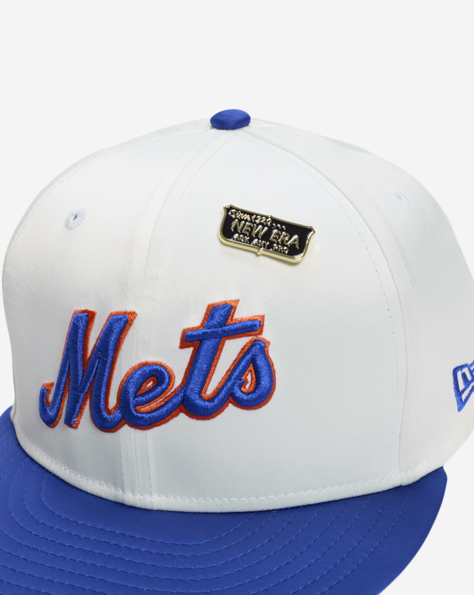 59Fifty New York Mets Satin Fitted Hat White | Blue