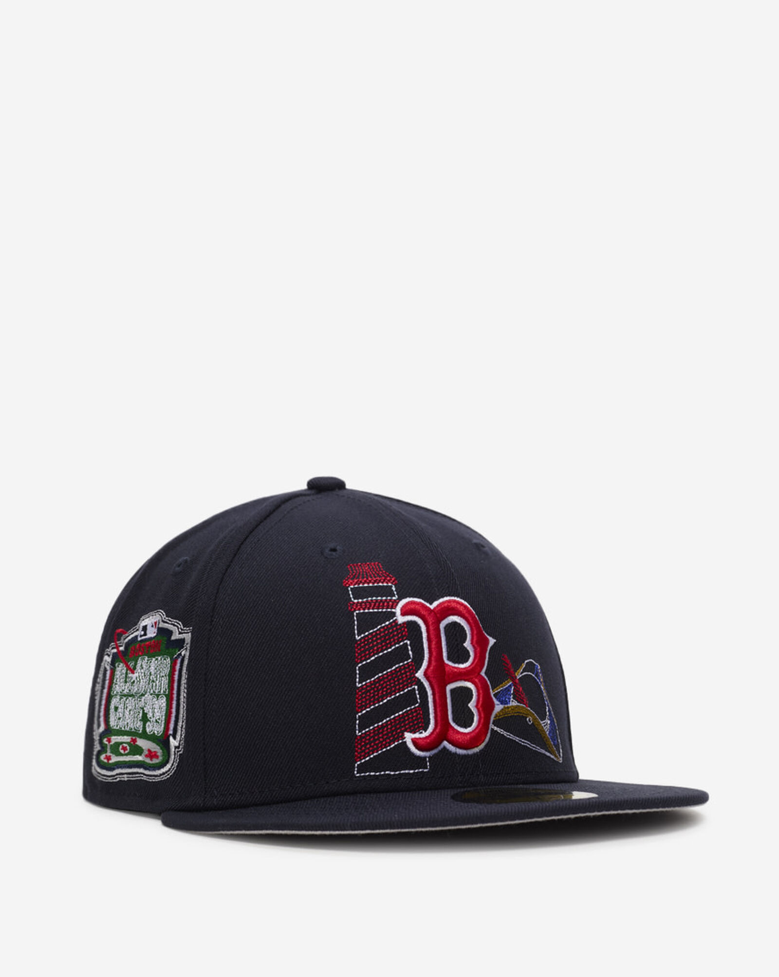 59Fifty Boston Red Sox State Stitch Fitted Hat Navy
