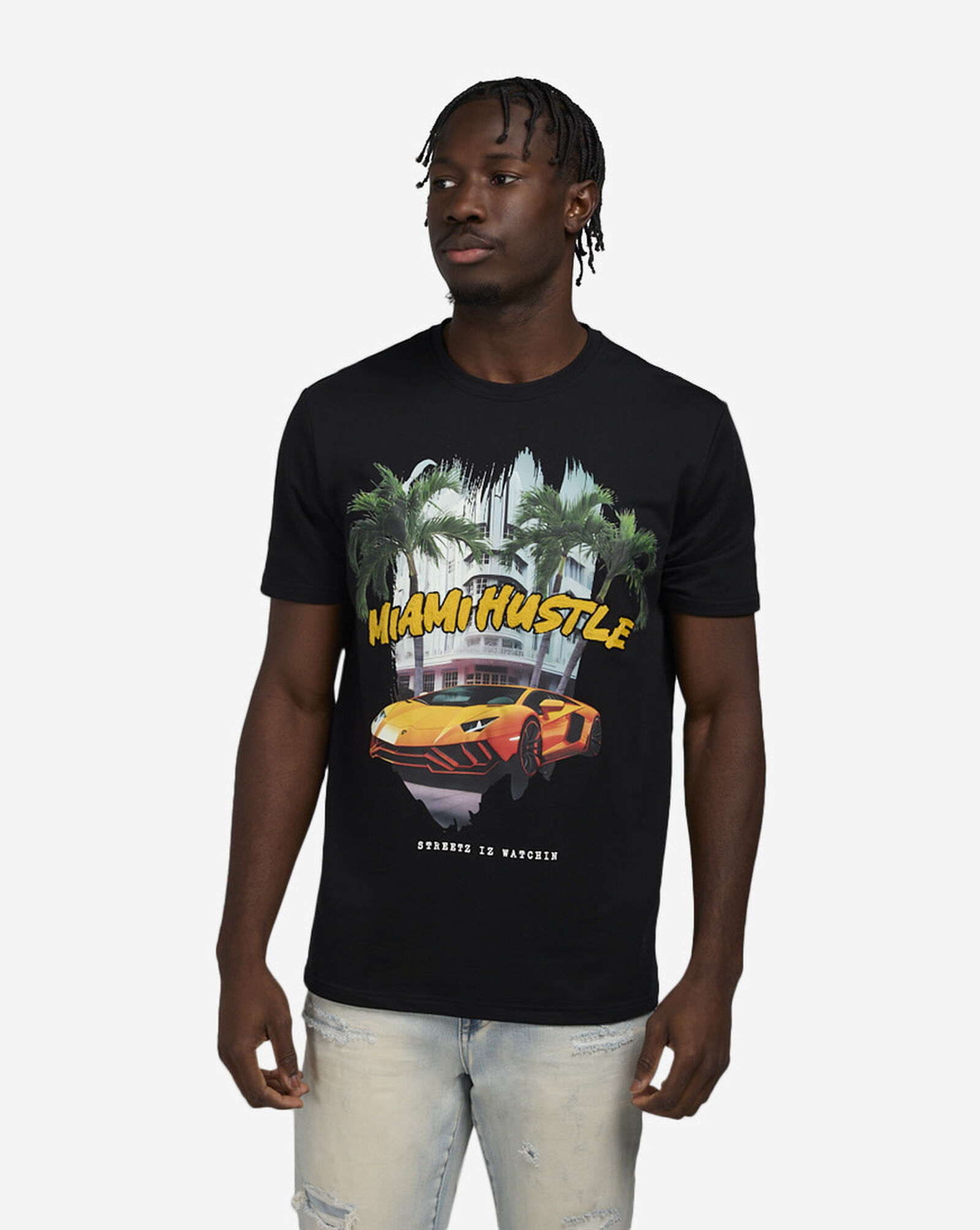 Miami Hustle Tee Black