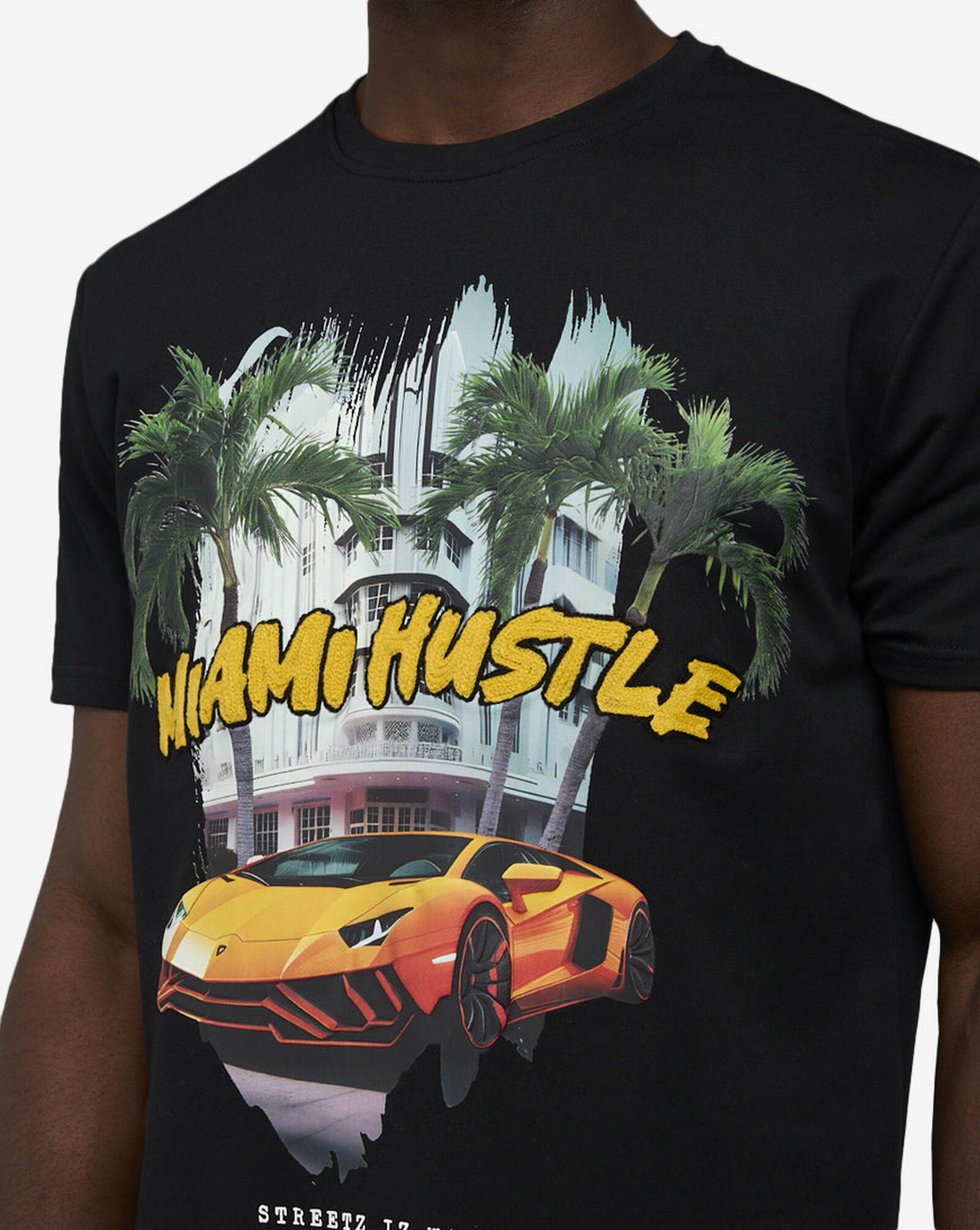 Miami Hustle Tee Black