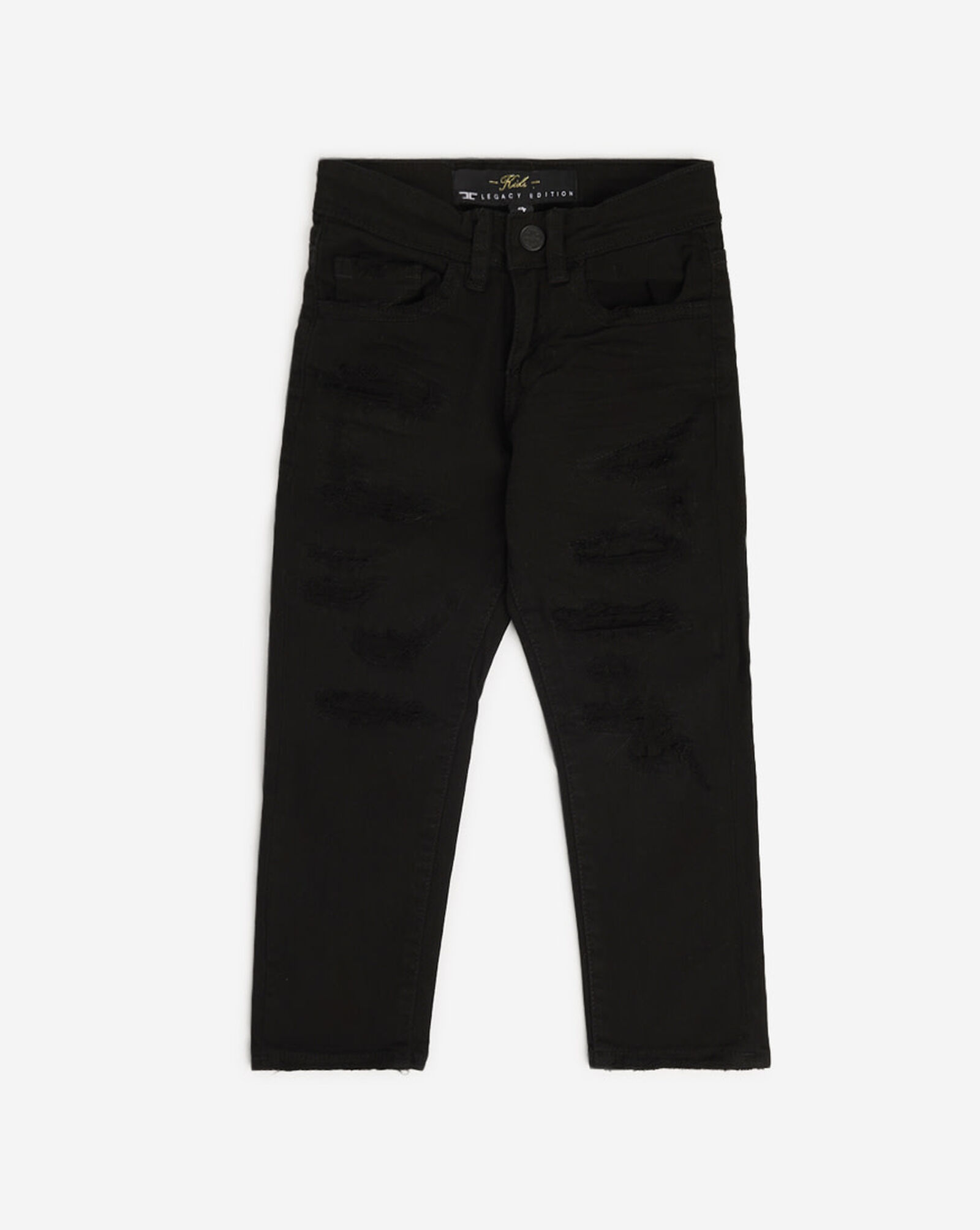 Kids' Clean Distressed Slim Fit Jeans (2-7) Black