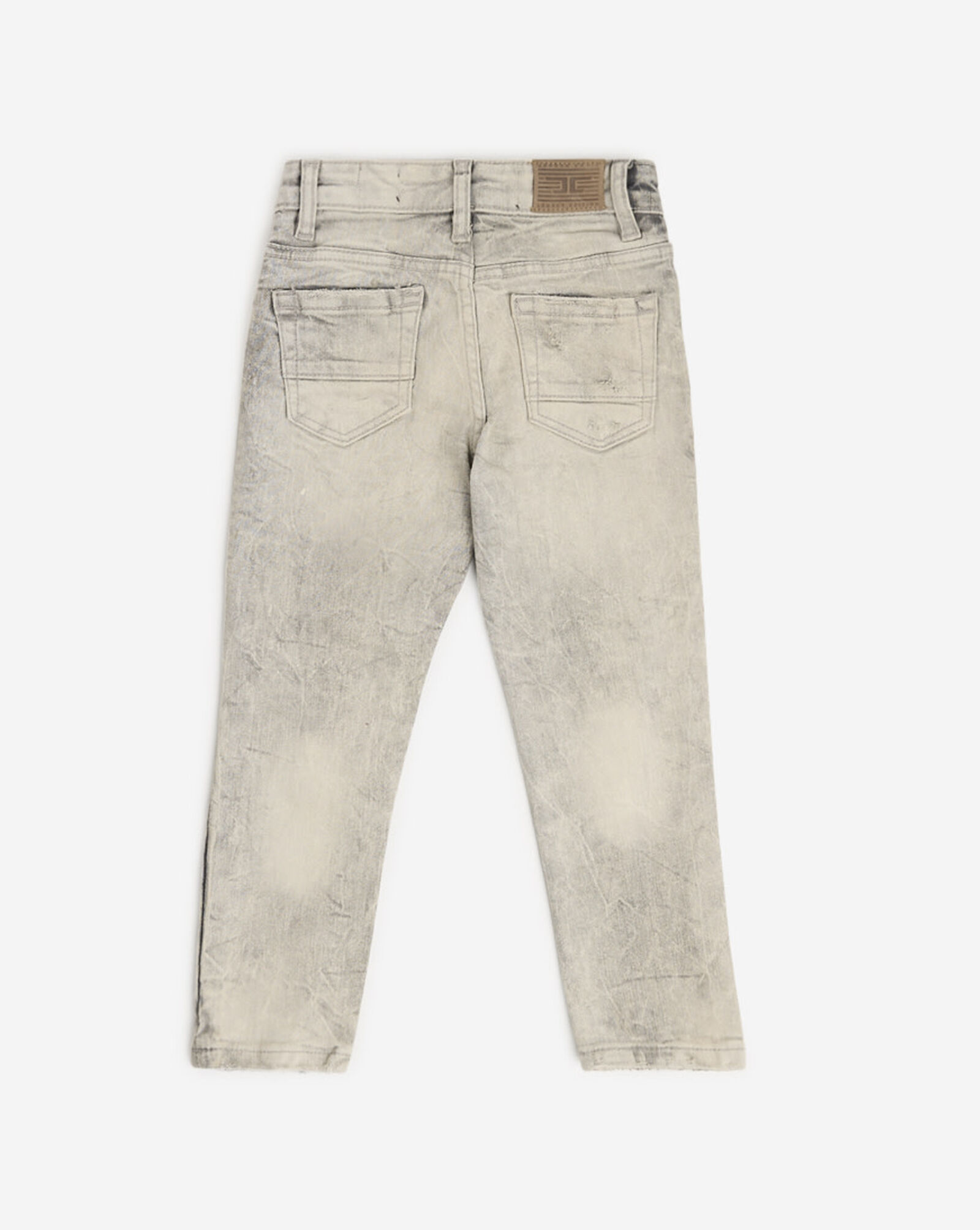 Kids' Distressed Slim Fit Jeans (2-7) Black | White