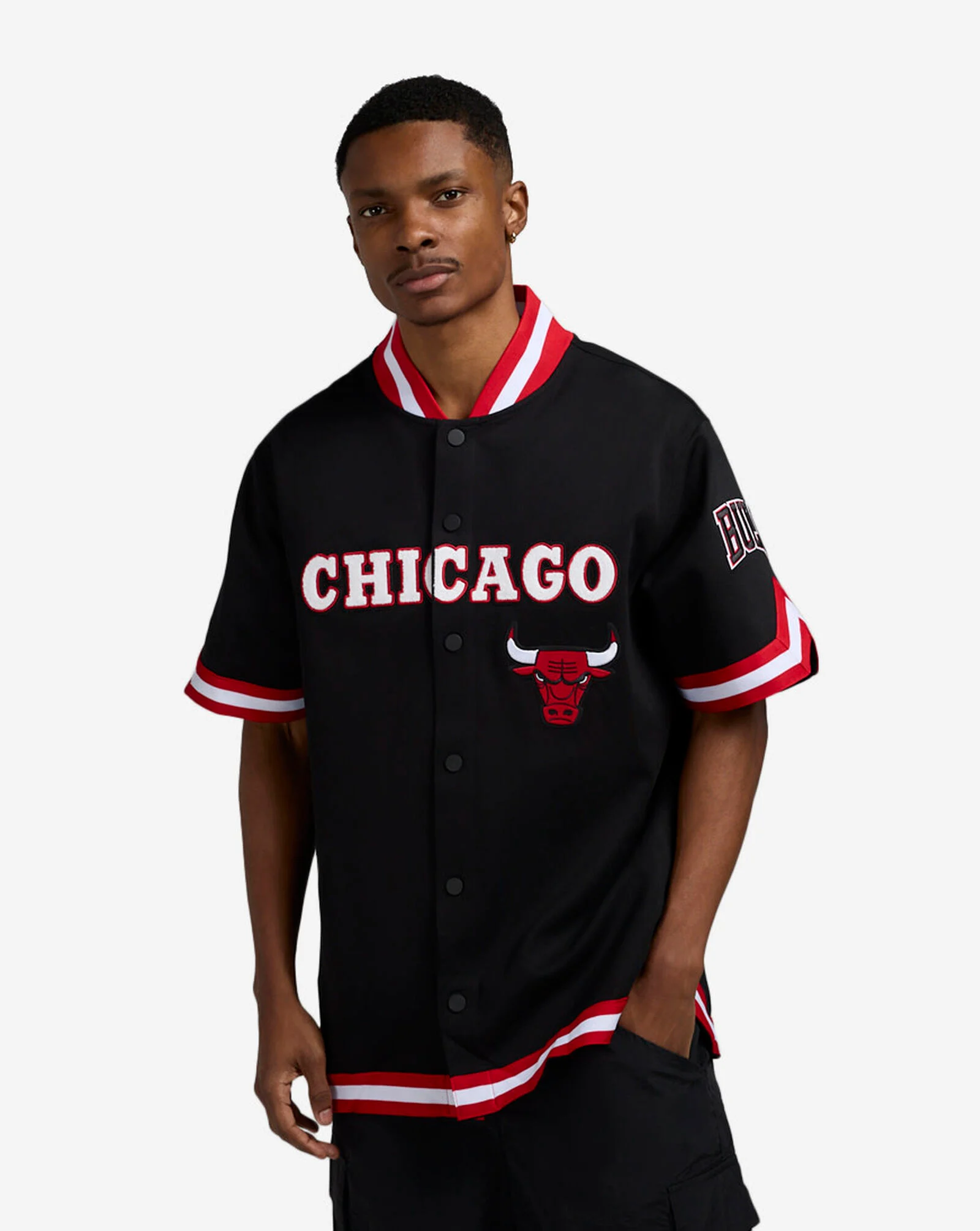 Chicago Bulls Warmup Jacket Black | Red