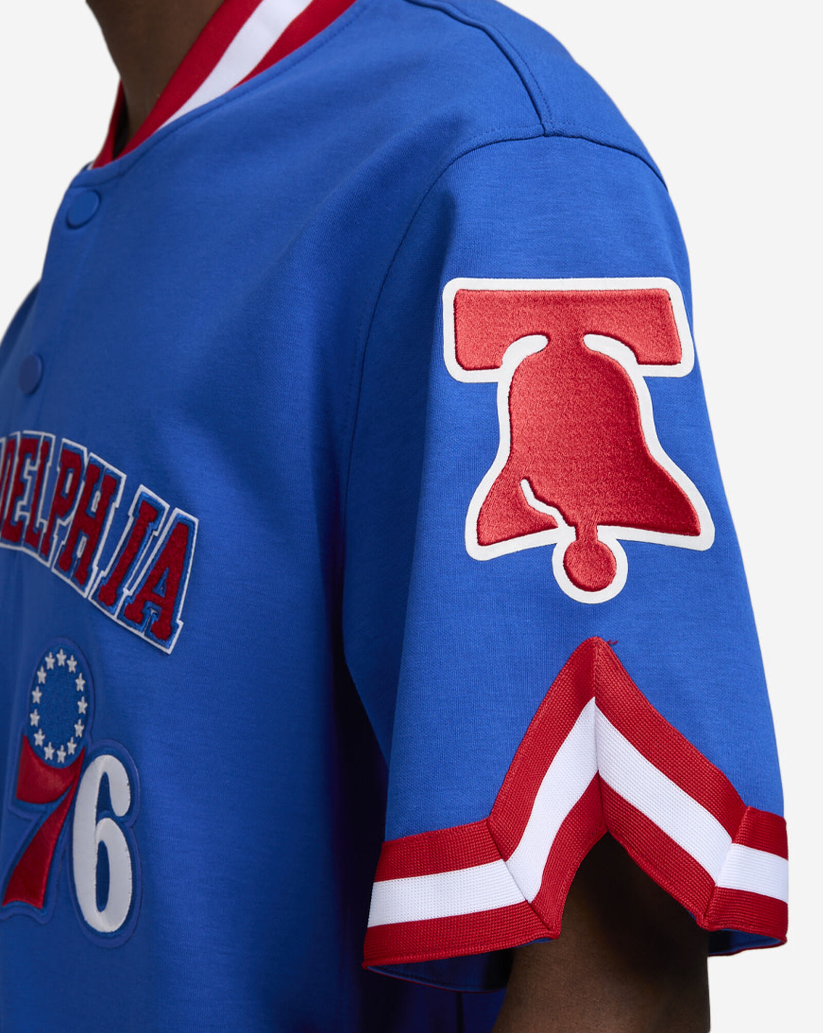 Philadelphia 76ers Warmup Jacket Blue | Red 3 Philadelphia 76ers Warmup Jacket Blue | Red