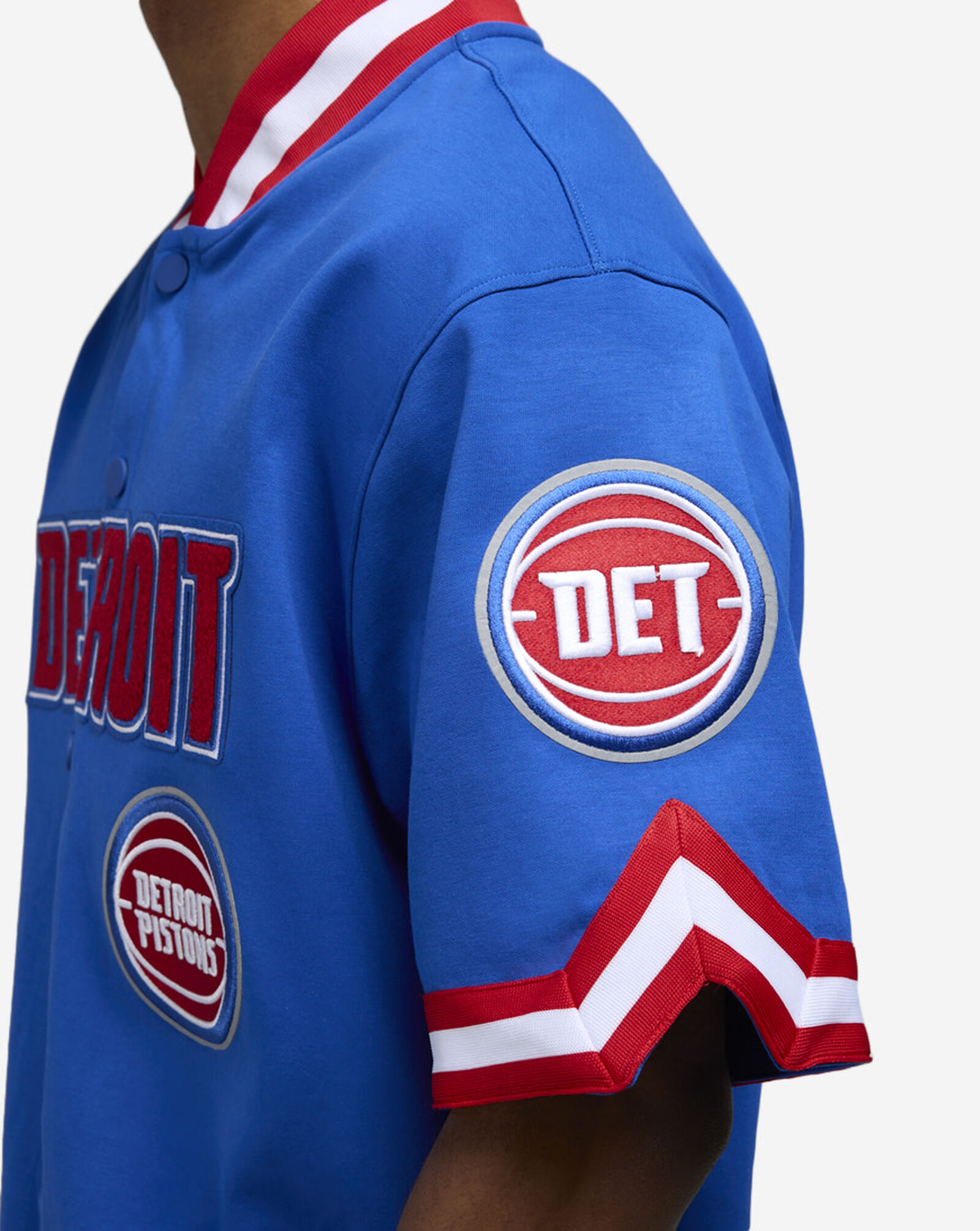 Detroit Pistons Warmup Jacket Blue | Red 3 Detroit Pistons Warmup Jacket Blue | Red