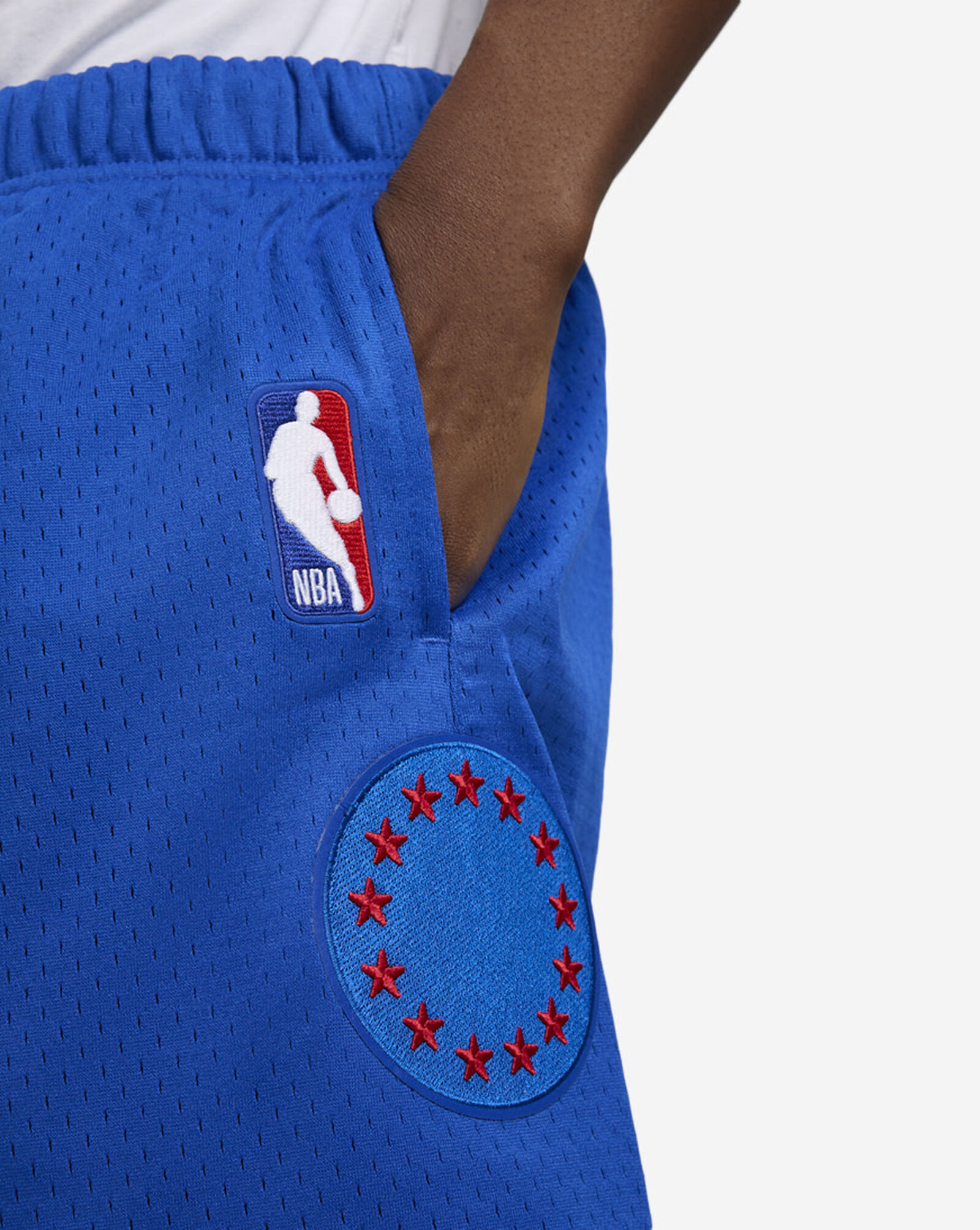 Philadelphia 76ers Mesh Shorts Blue 4 Philadelphia 76ers Mesh Shorts Blue