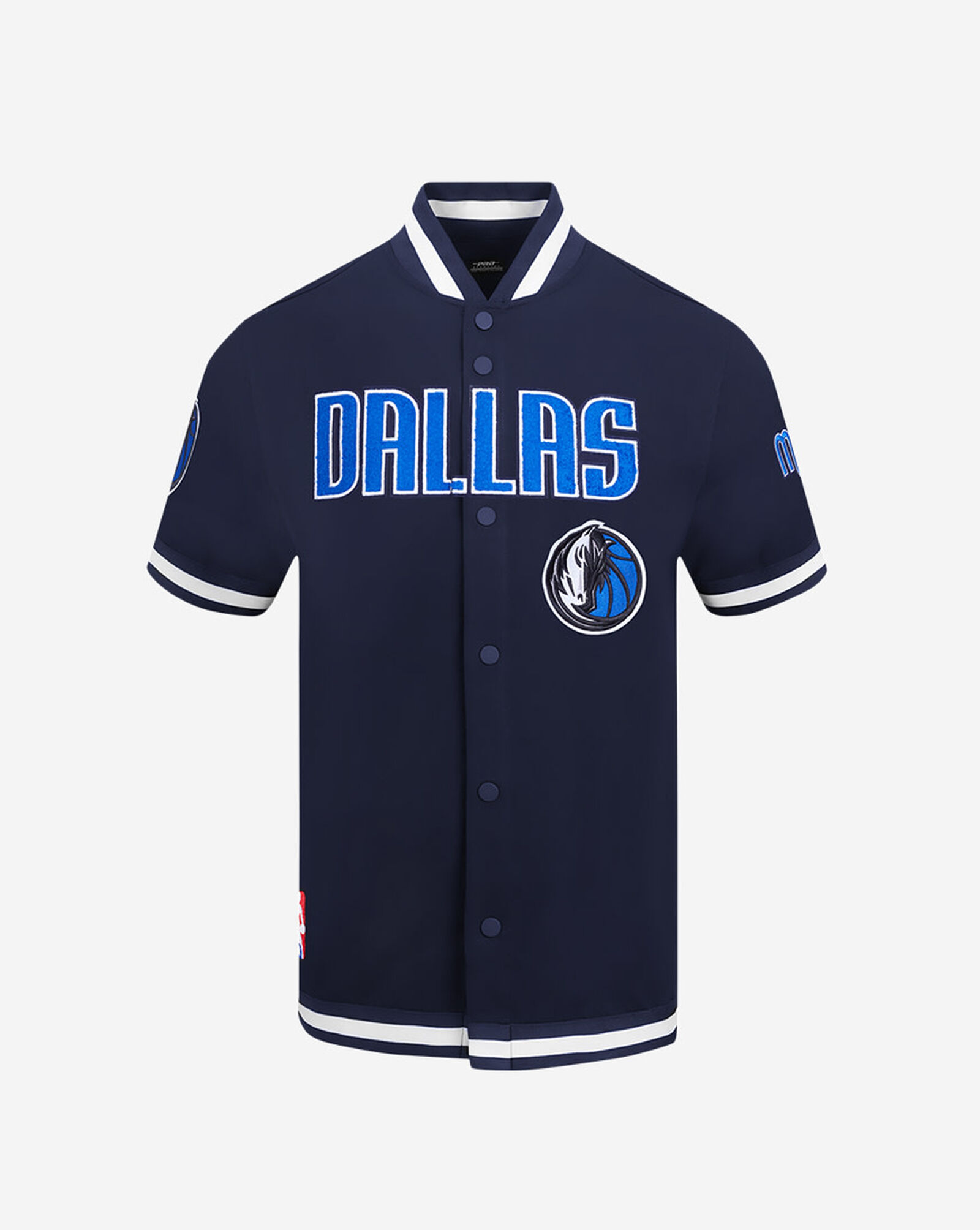 Dallas Mavericks Warmup Jacket Navy Blue | White
