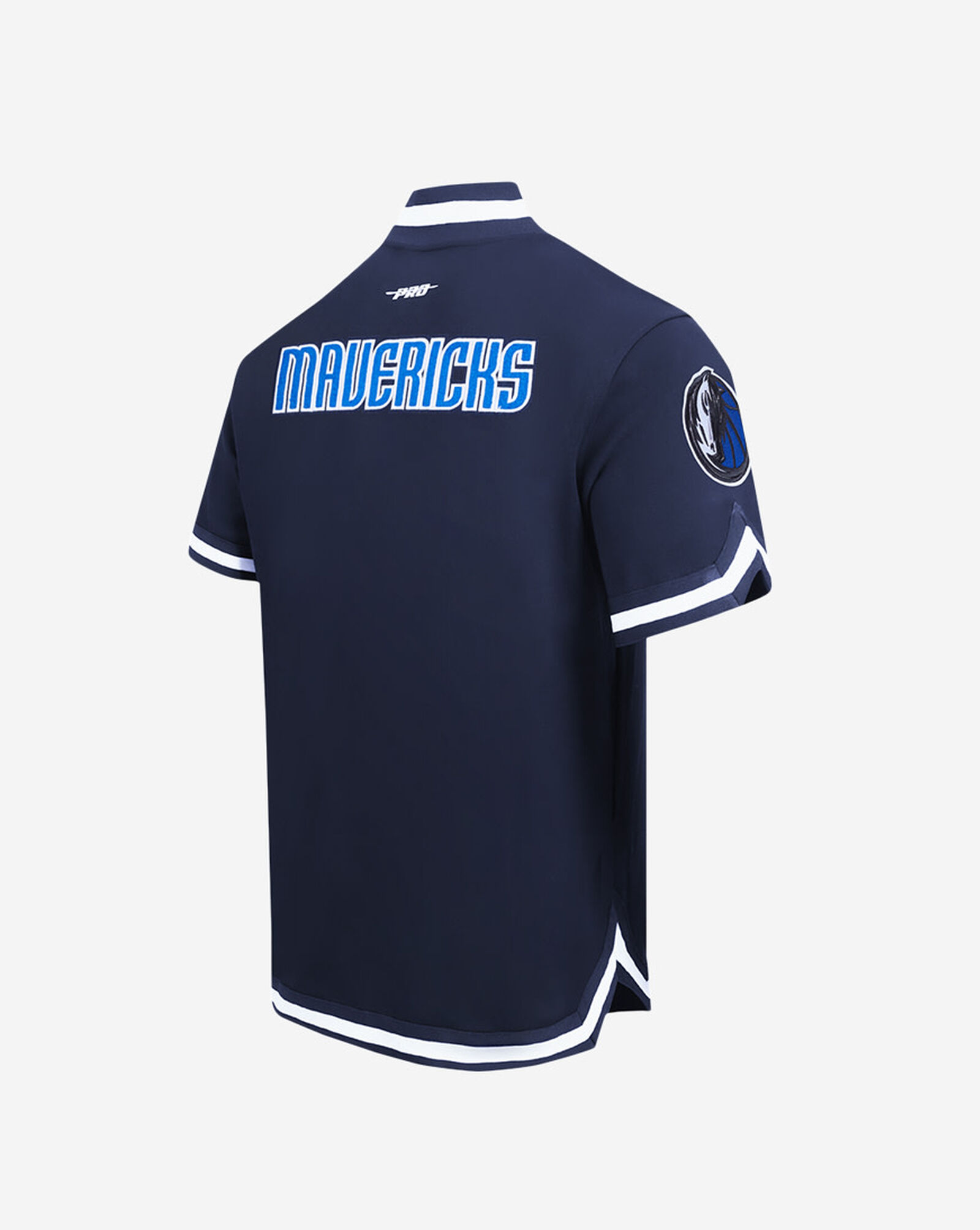 Dallas Mavericks Warmup Jacket Navy Blue | White 3 Dallas Mavericks Warmup Jacket Navy Blue | White