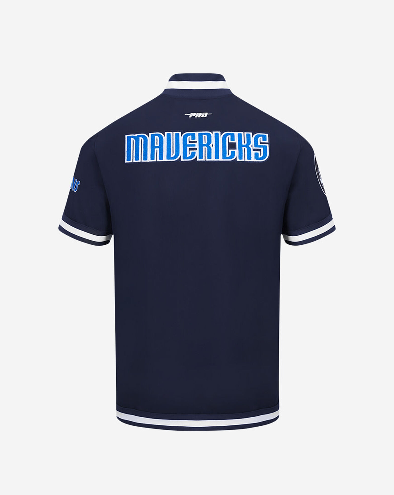 Dallas Mavericks Warmup Jacket Navy Blue | White 4 Dallas Mavericks Warmup Jacket Navy Blue | White