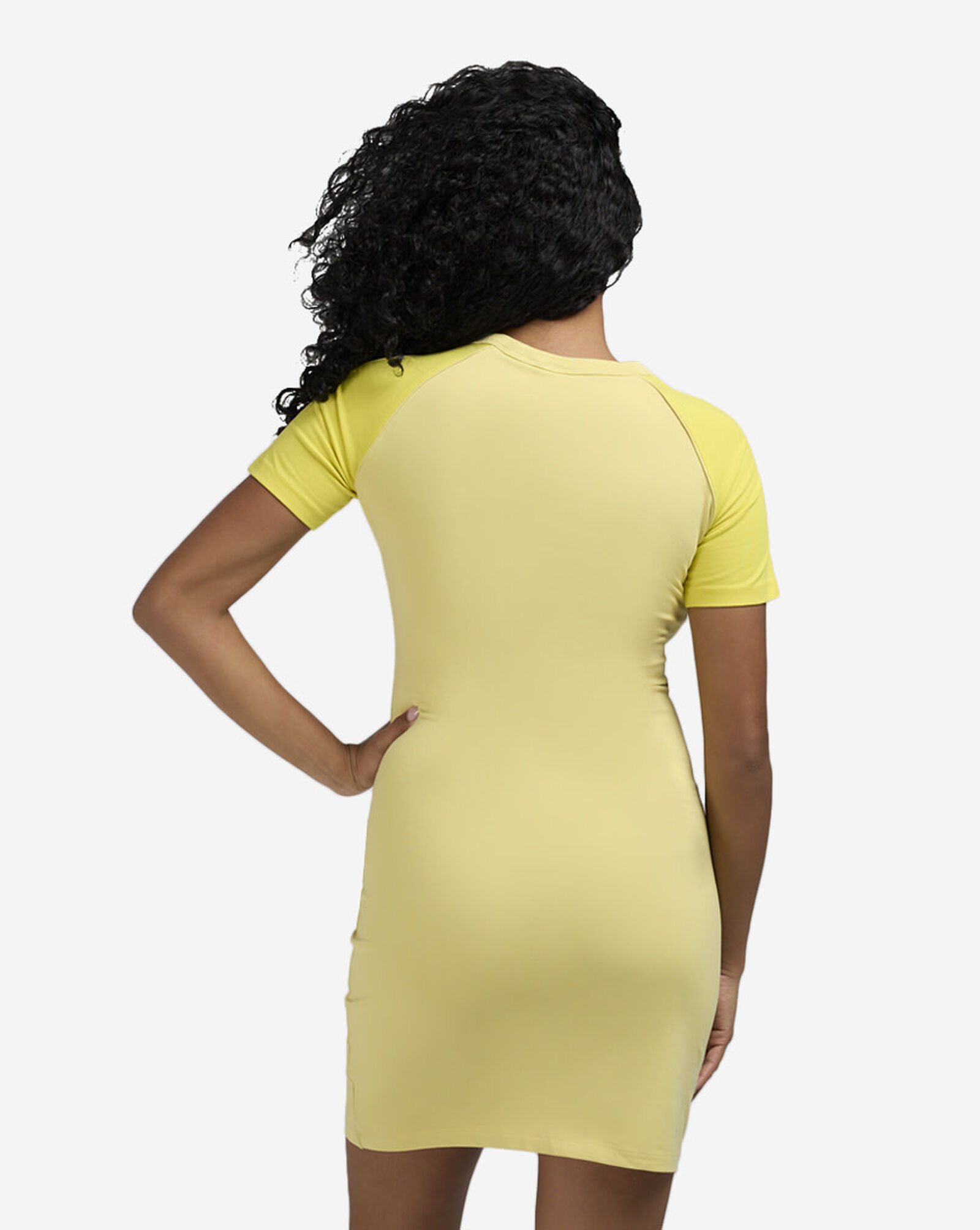 3-Stripes Raglan Short Sleeve Dress Powder Yellow