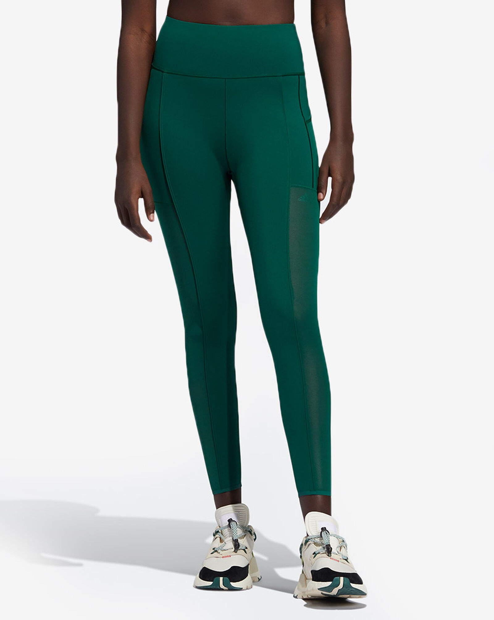 IVY PARK Mesh 3-Stripes Tights Dark Green