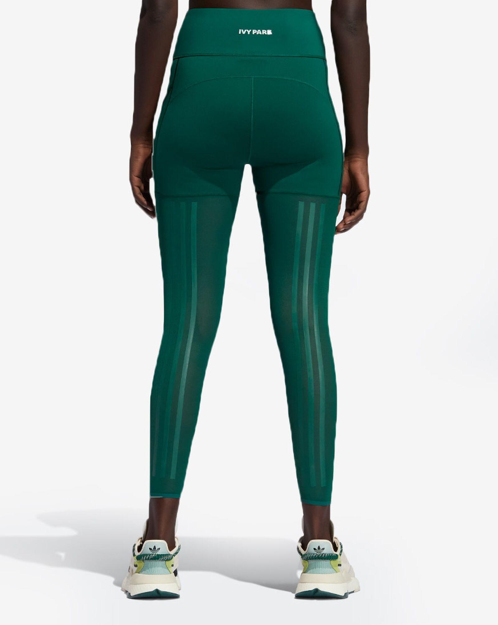 IVY PARK Mesh 3-Stripes Tights Dark Green