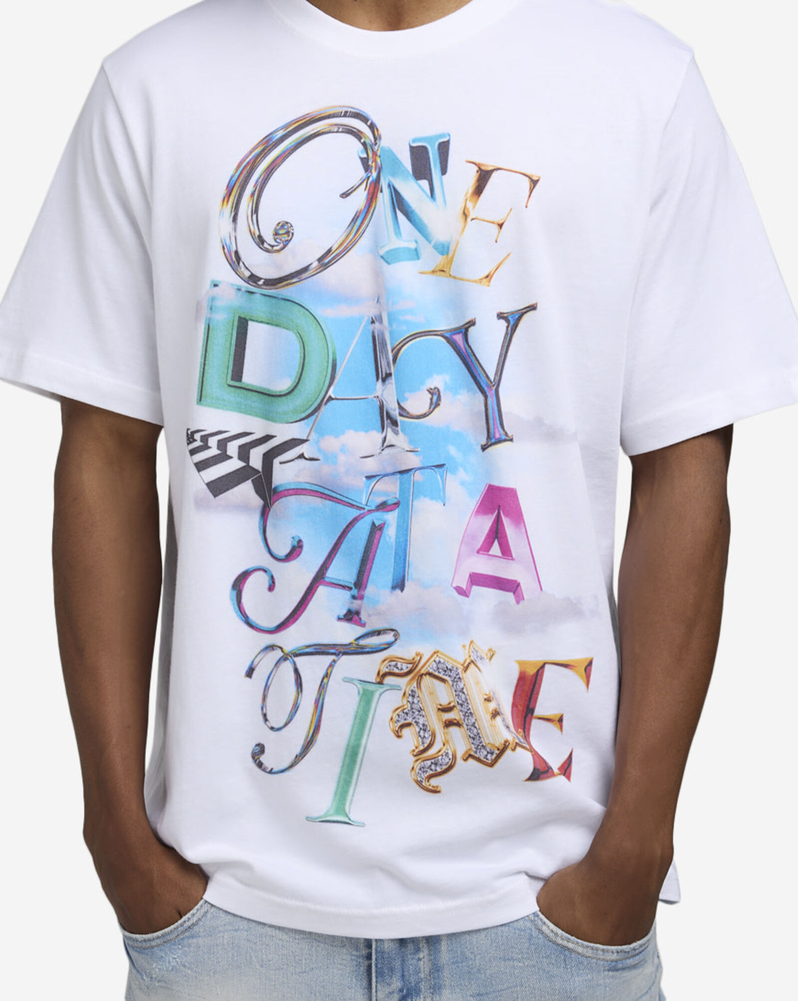 One Day At A Time Tee White