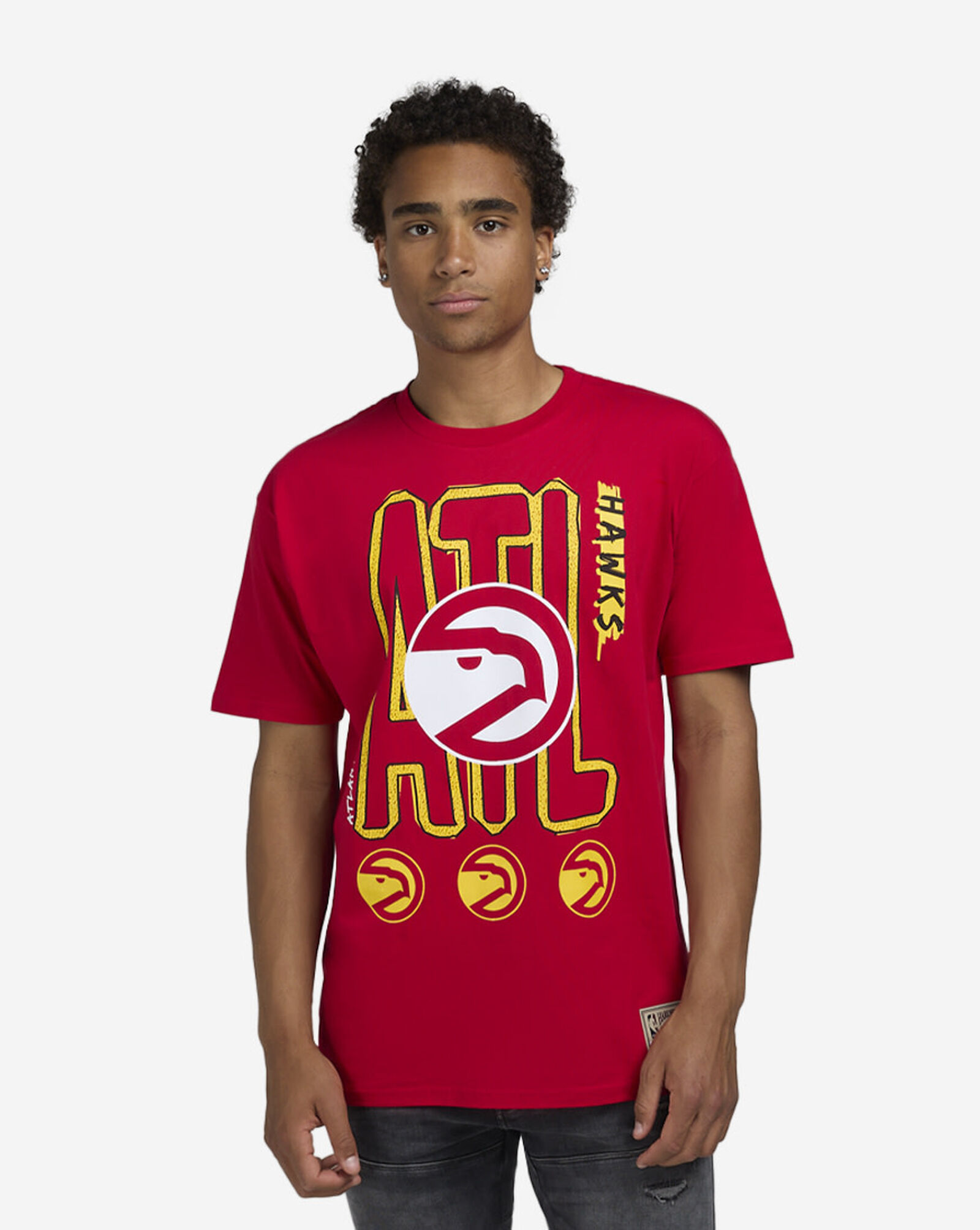 Atlanta Hawks Hardwood Classics Retro City T-Shirt Red