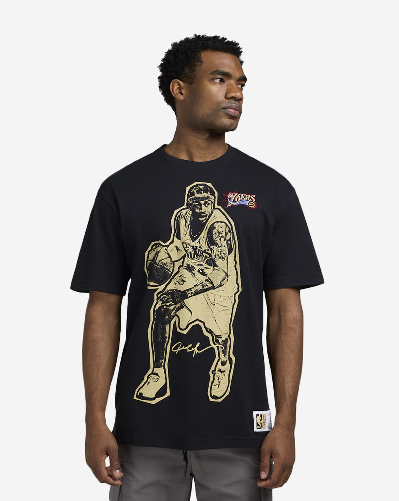 76ers Allen Iverson NBA Player Tee Black