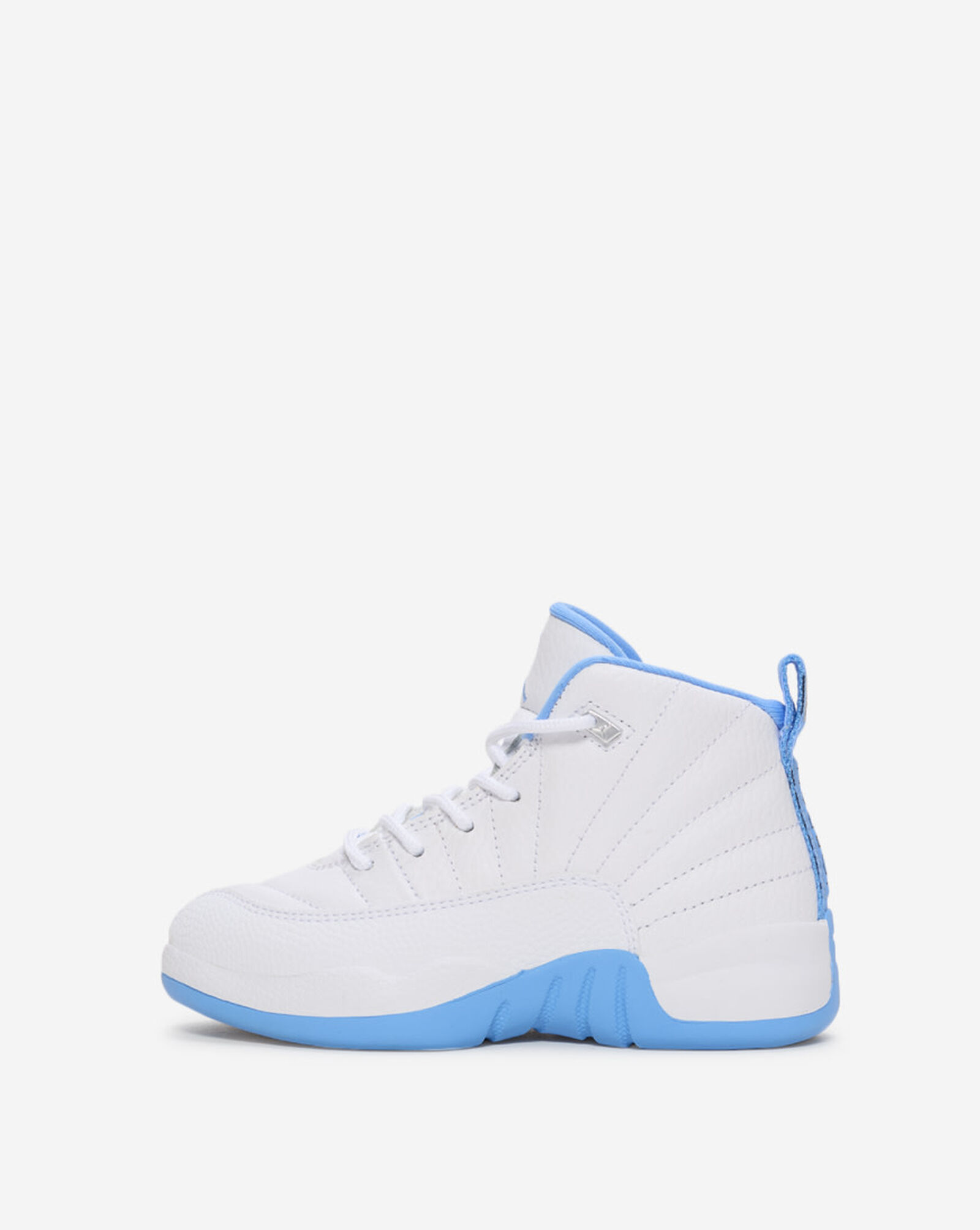 Little Kids' Air Jordan 12 Retro White | University Blue | Metallic Silver