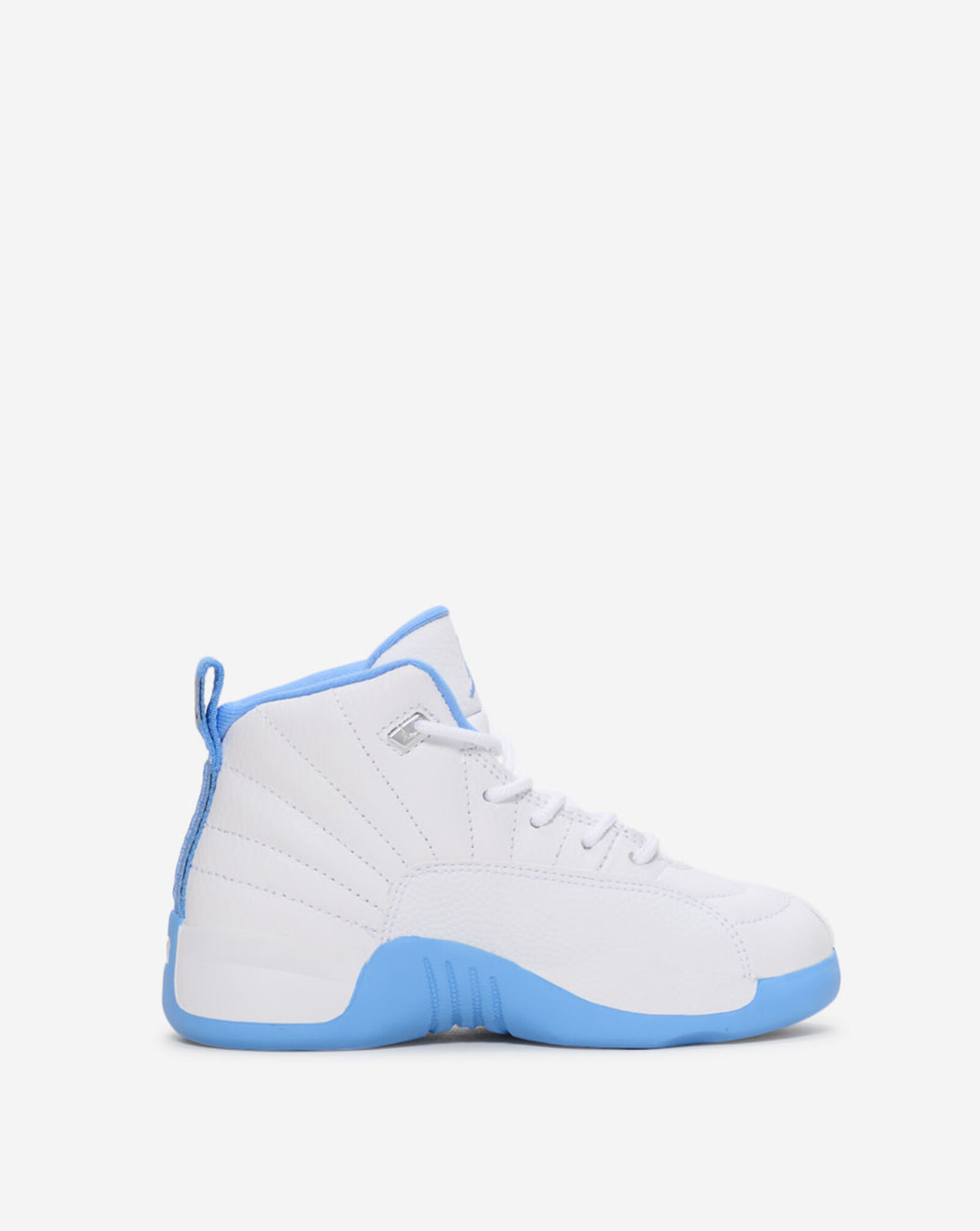Little Kids' Air Jordan 12 Retro White | University Blue | Metallic Silver