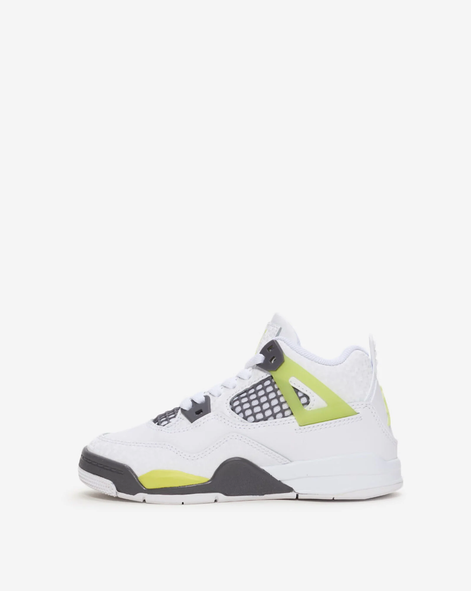 Little Kids' Air Jordan 4 Retro White | Light Lemon Twist | Light Graphite