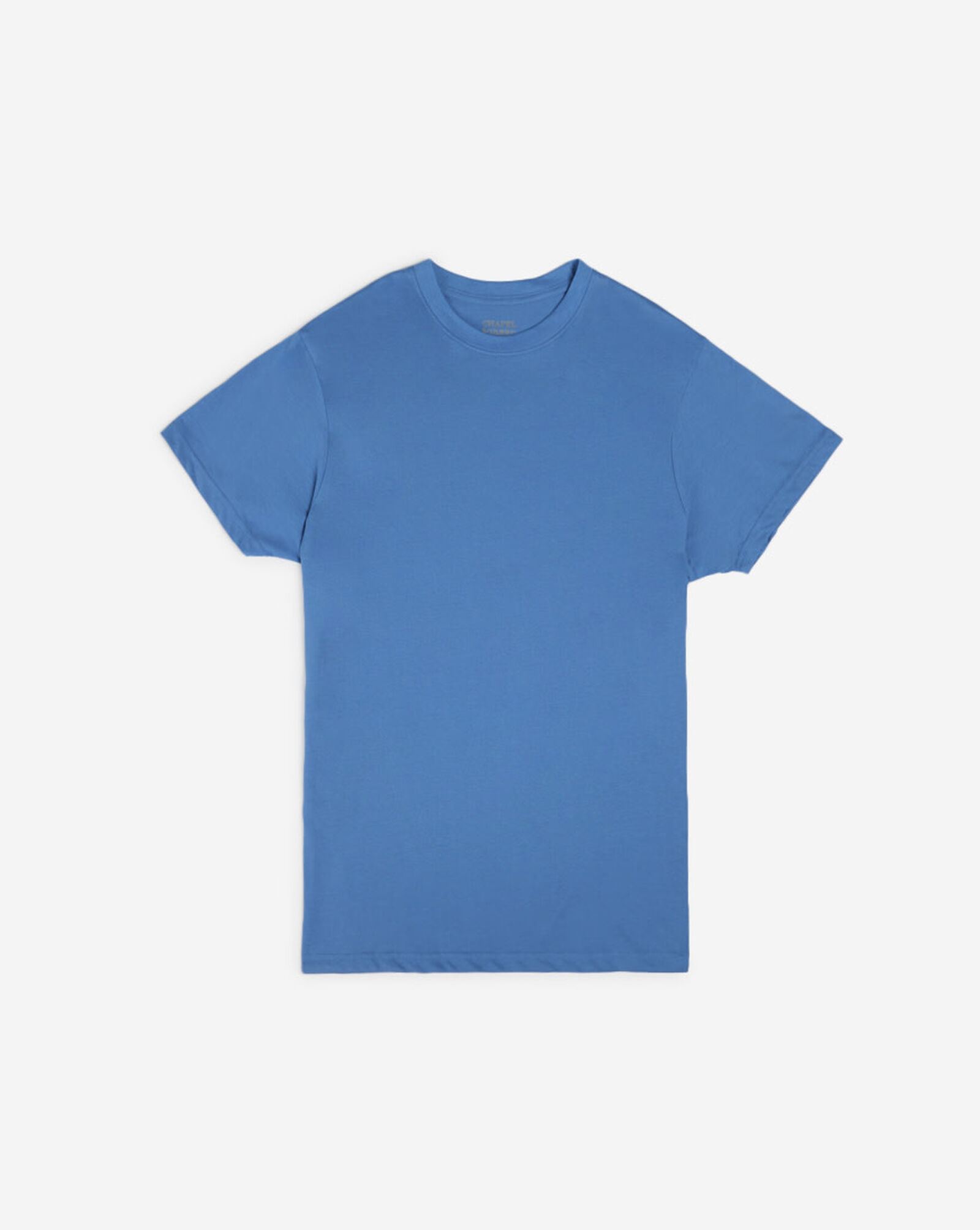 Crew Neck Tee Light Photo Blue