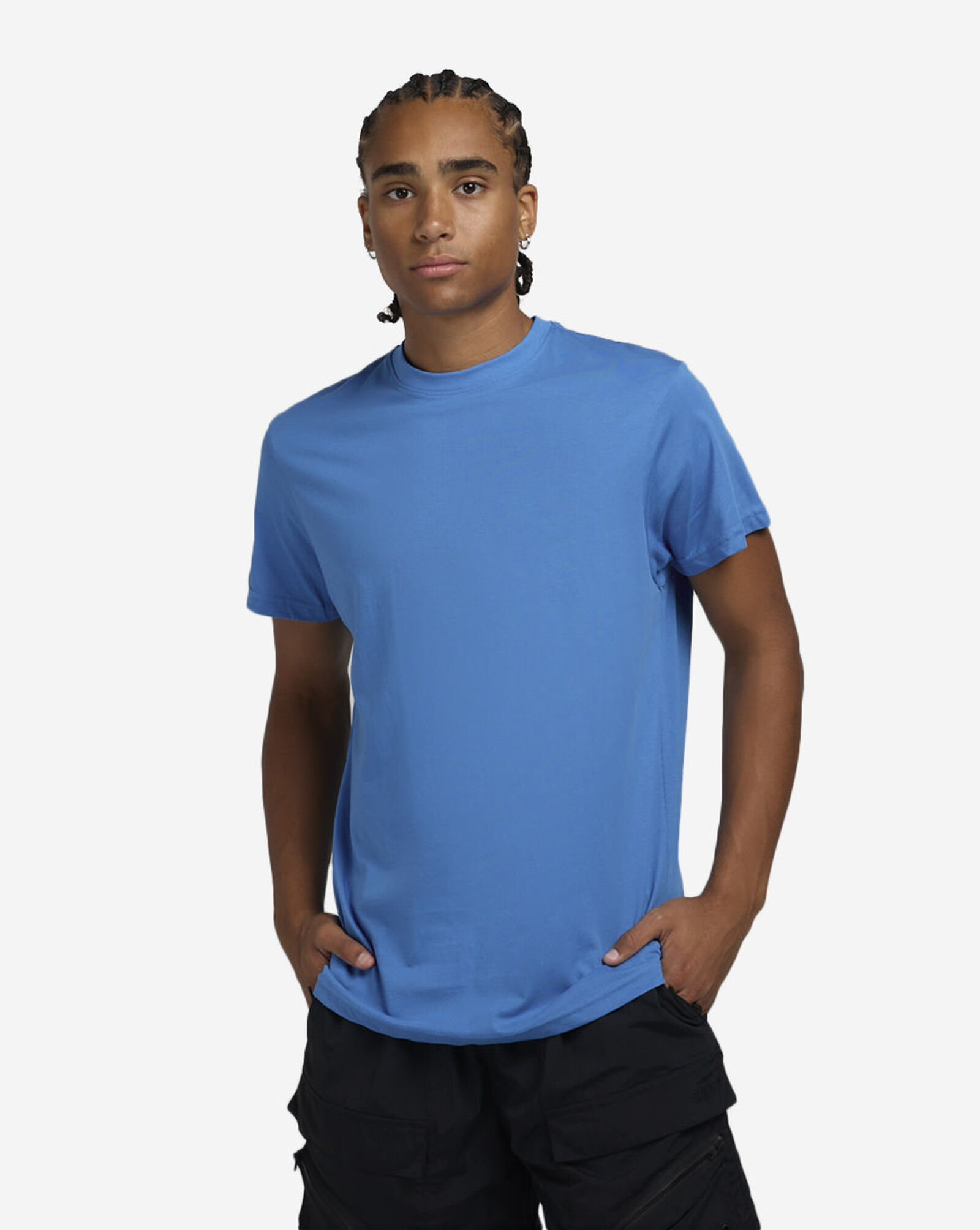 Crew Neck Tee Light Photo Blue