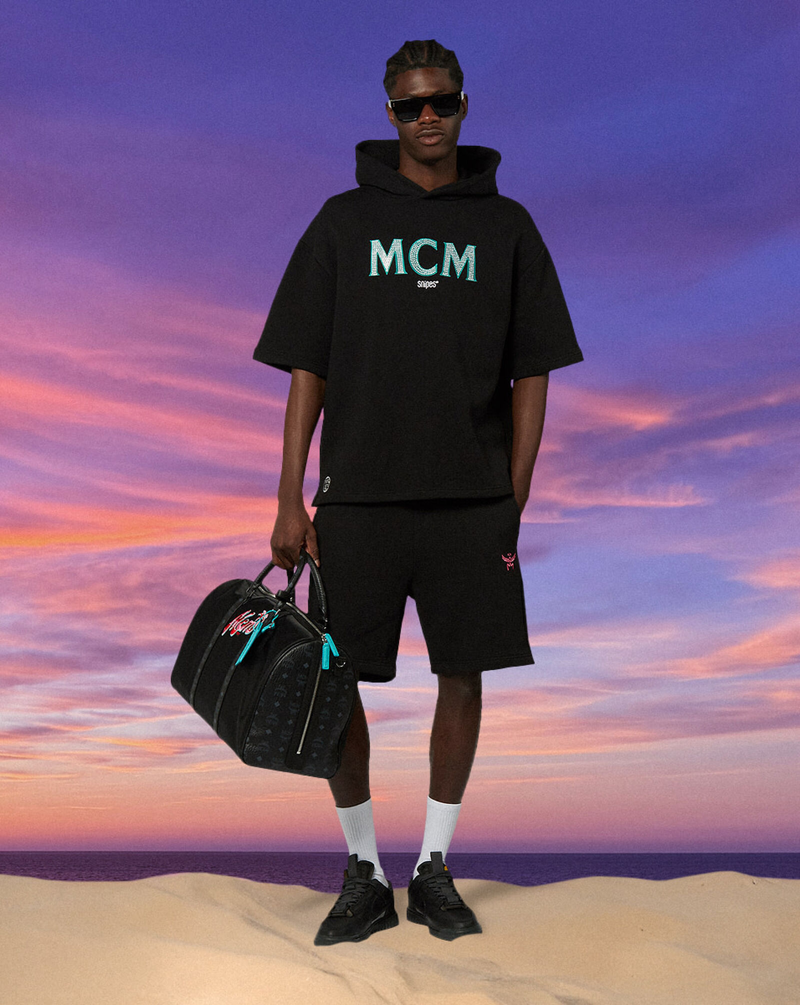 MCM x SNIPES Miami Club Half Sleeve Hoodie Black 6 MCM x SNIPES Miami Club Half Sleeve Hoodie Black
