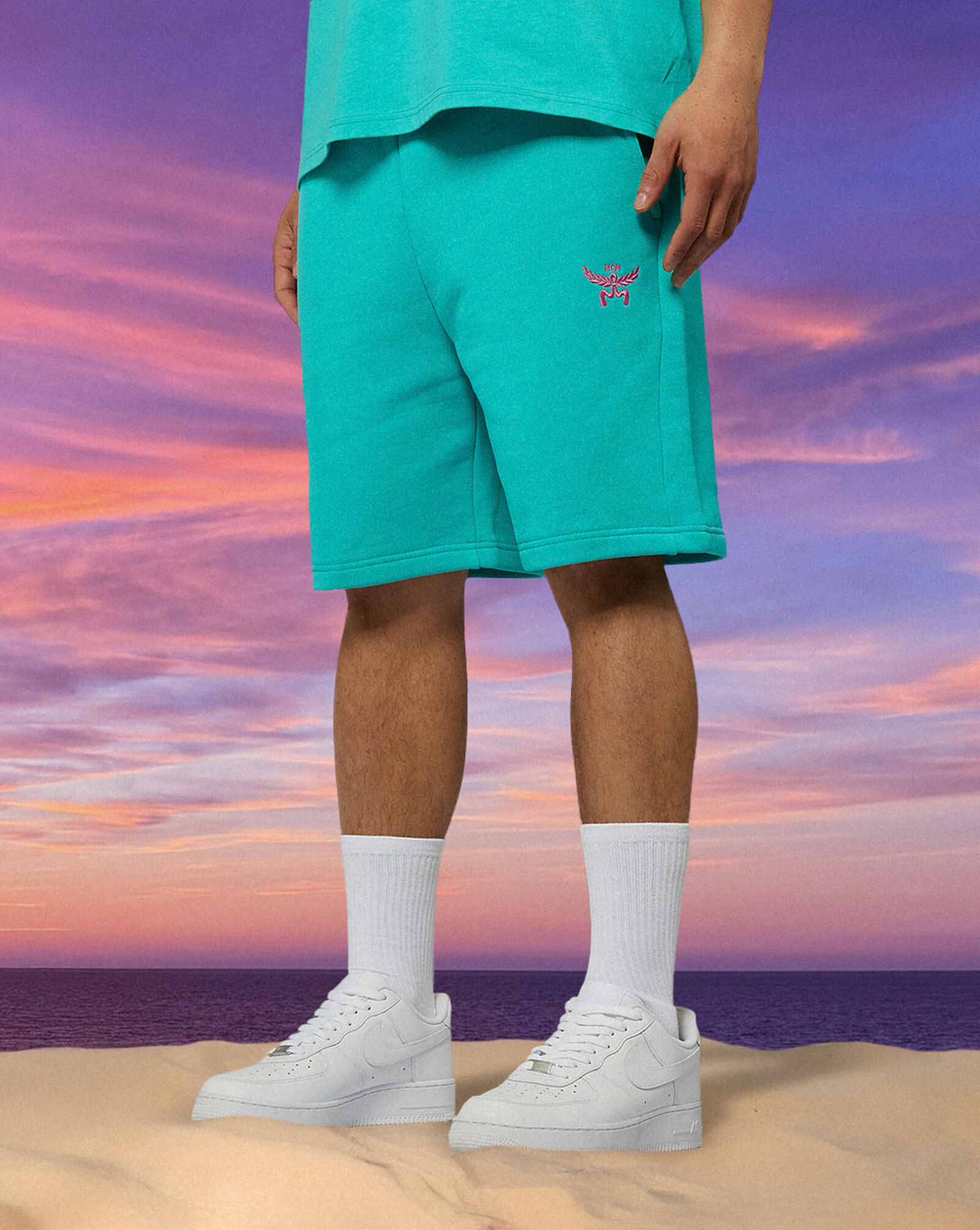 MCM x SNIPES Miami Sweatshorts  Turquoise