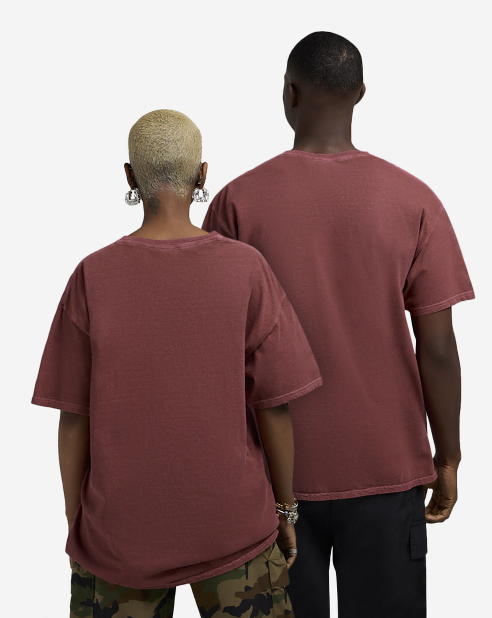 Rosa Parks Flowers Tee Maroon Washed