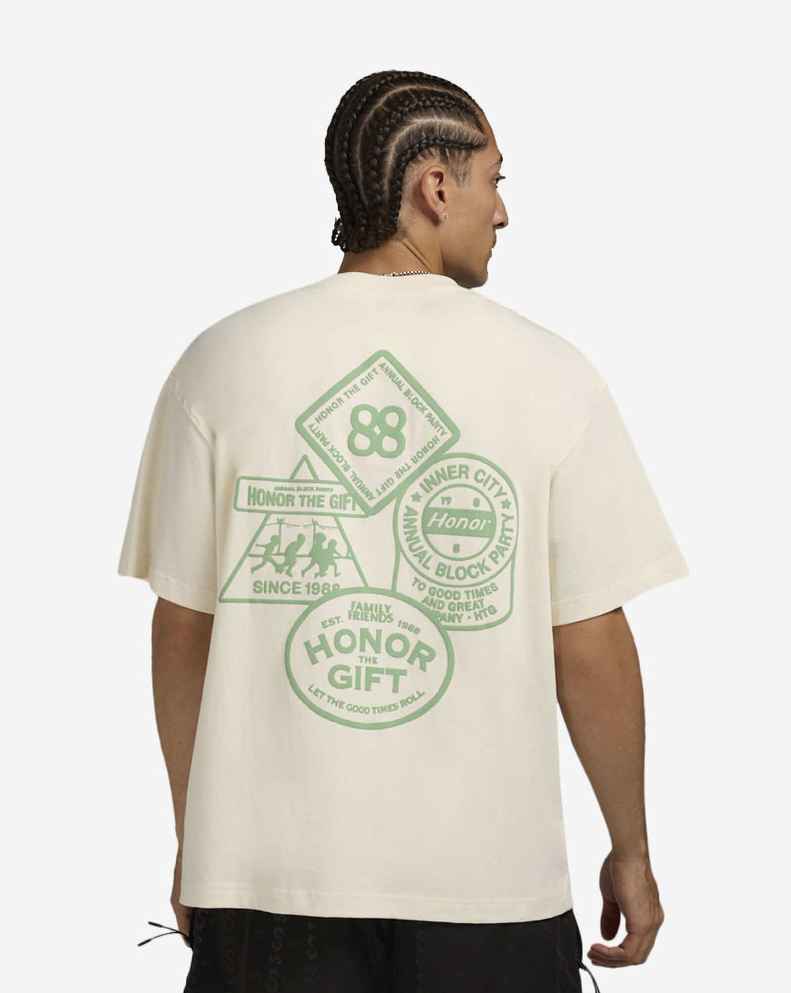 88 Block T-Shirt Bone