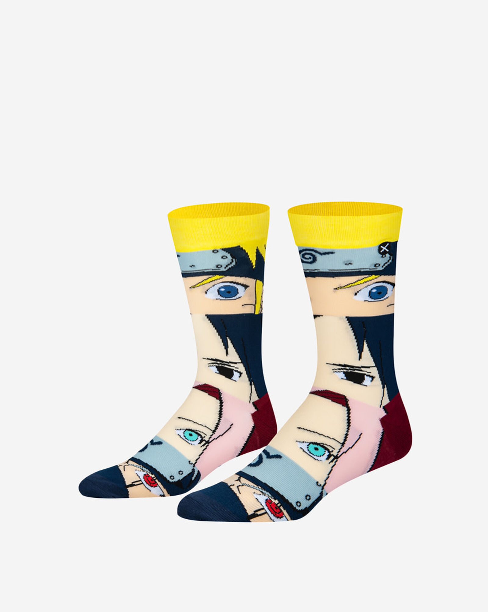 Naruto Faces Mash Up Socks (L) Multi