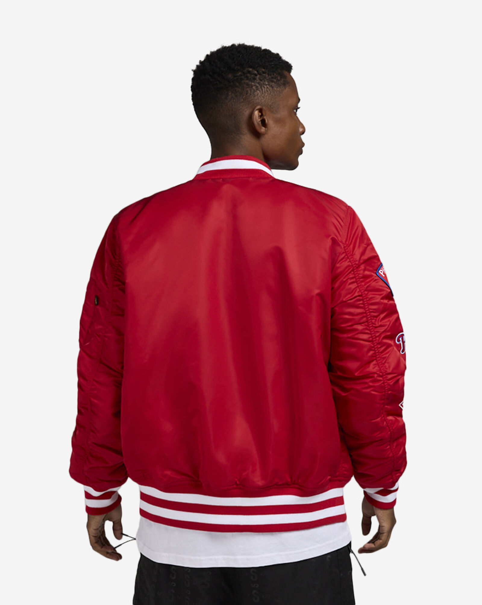 Alpha Industries Philadelphia Phillies Bomber Jacket Scarlet | White