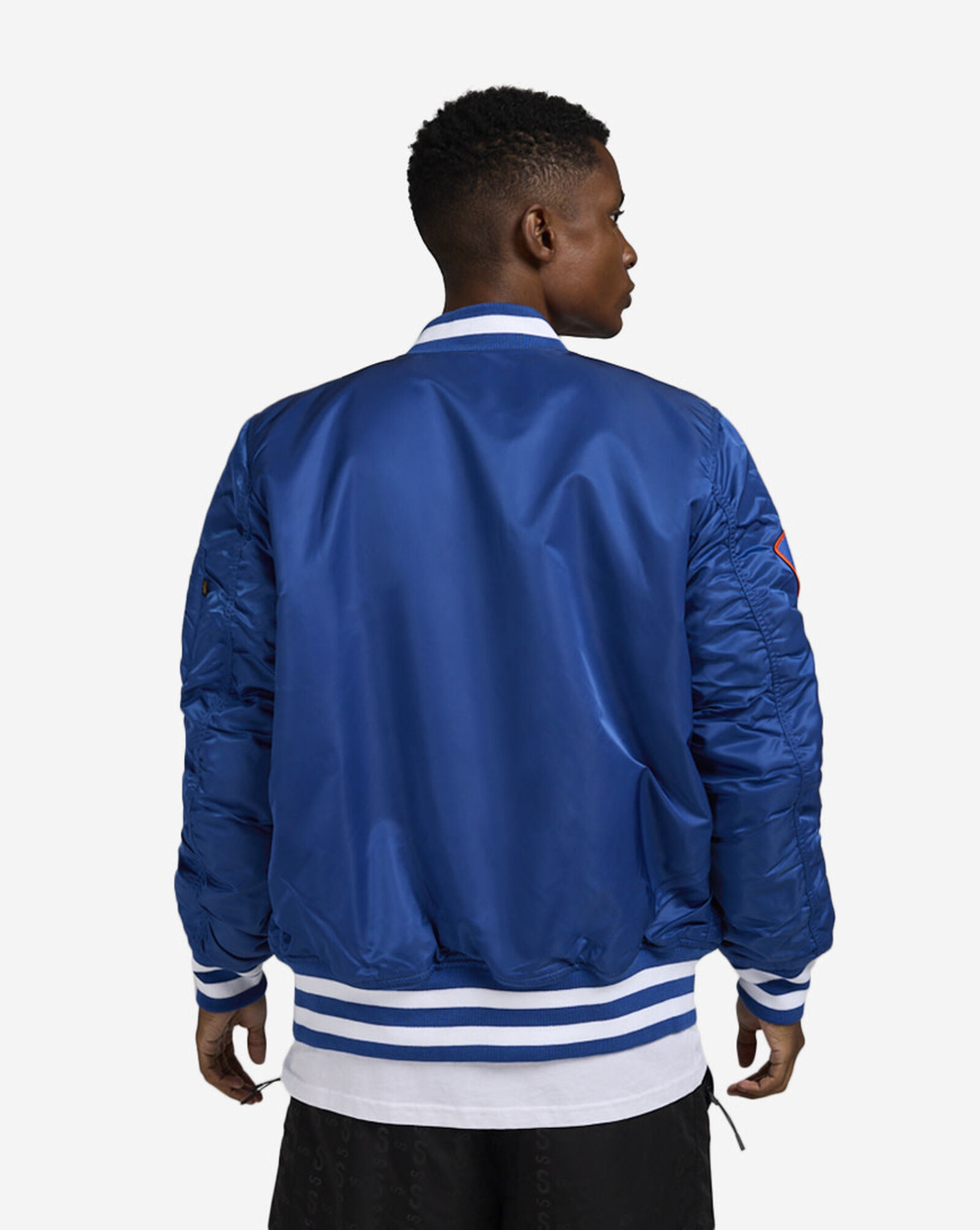 Alpha Industries New York Mets Bomber Jacket Blue | White