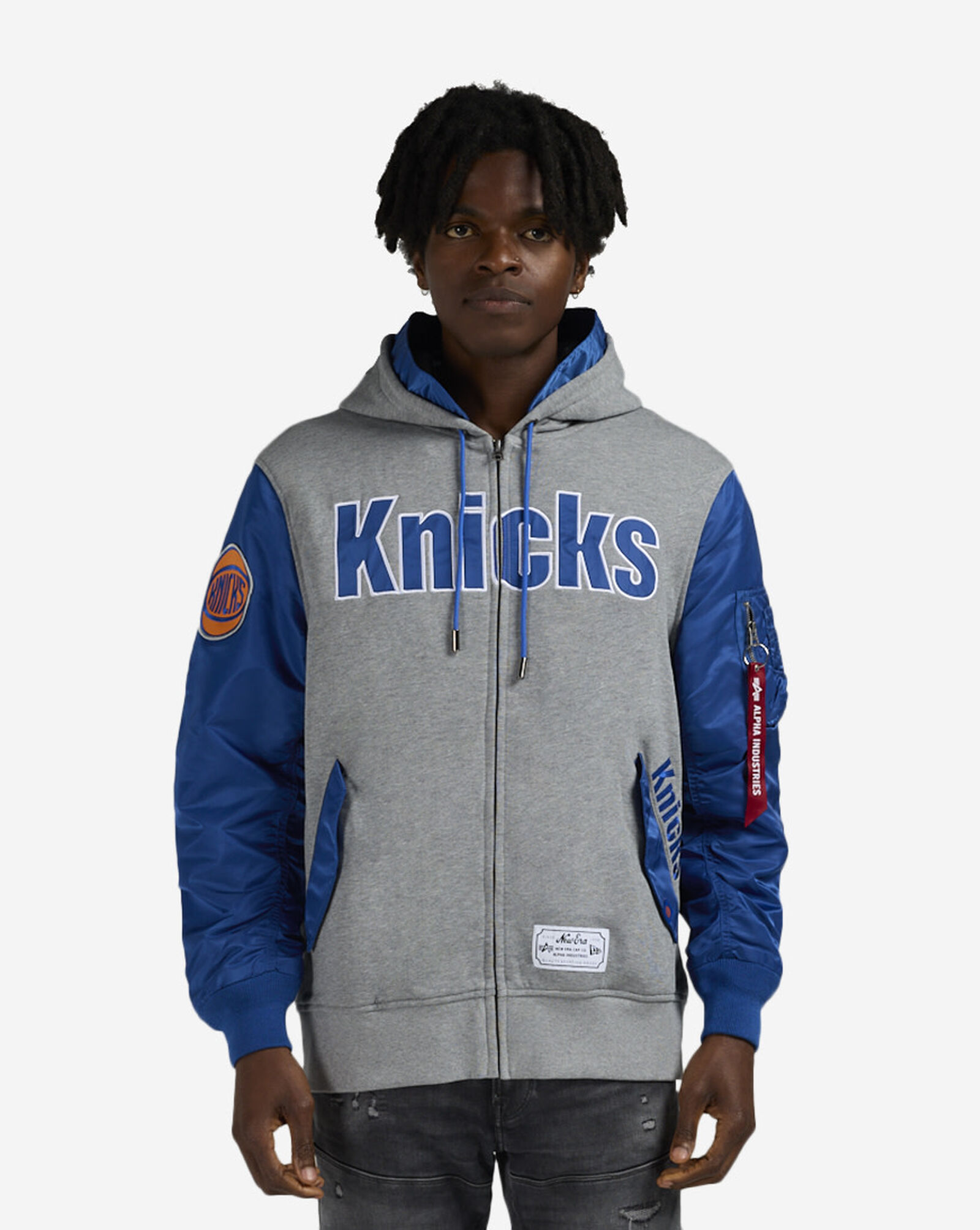 Alpha Industries New York Knicks Bomber Jacket Blue