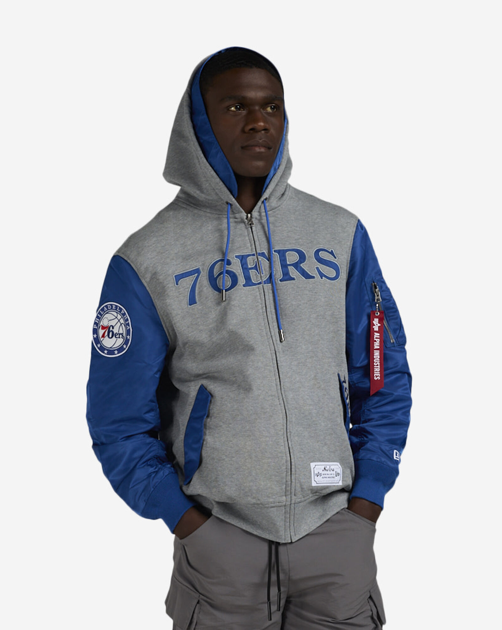 Alpha Industries Philadelphia 76ers Bomber Jacket Blue