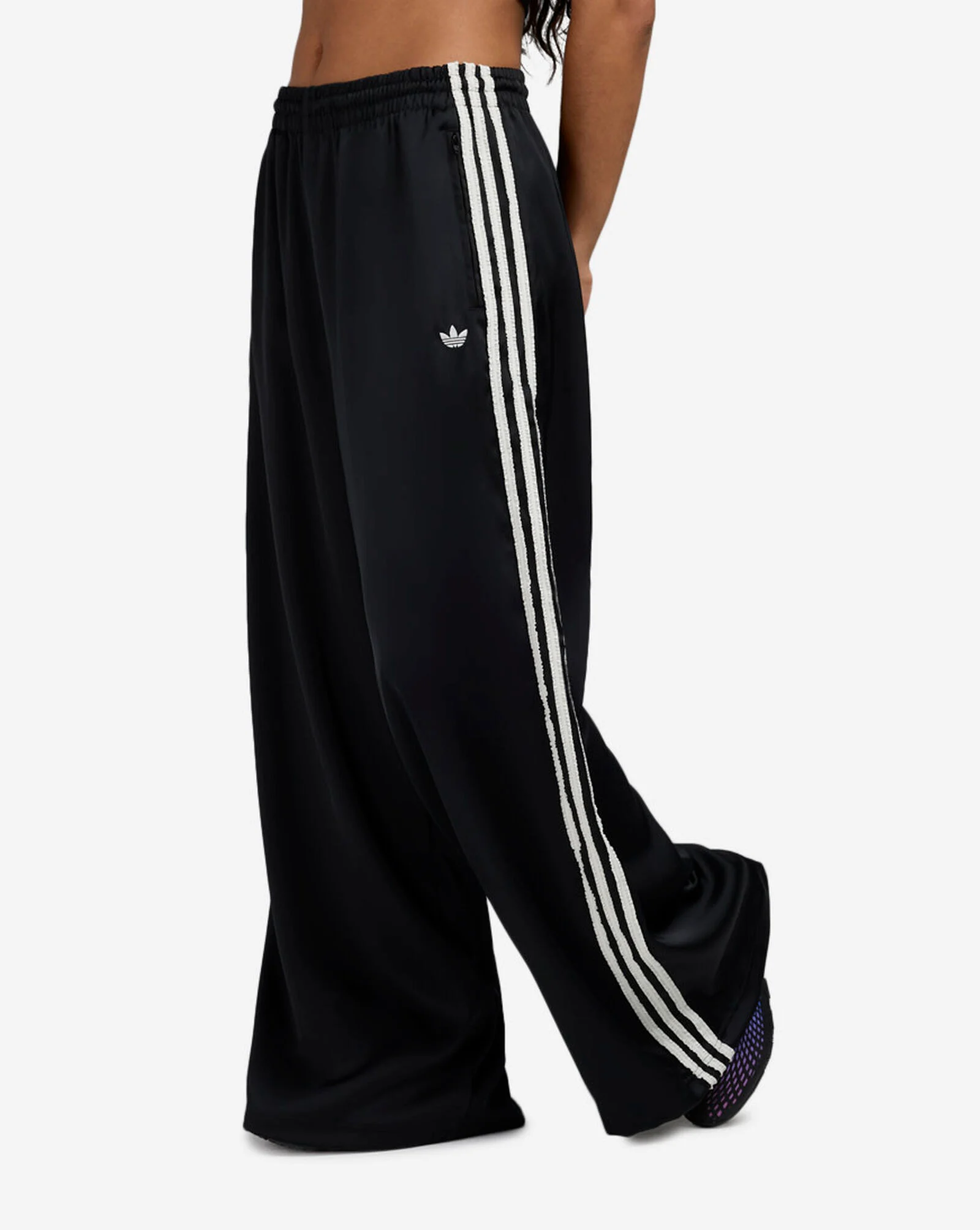 Adicolor Satin Wide Leg Track Pants Black
