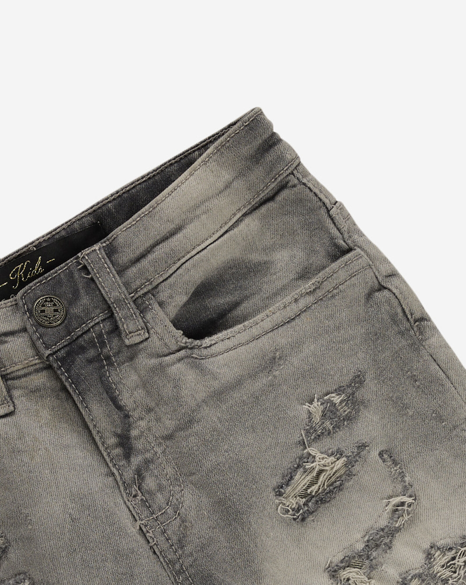 Kids' Distressed Shorts (2-7) Grey