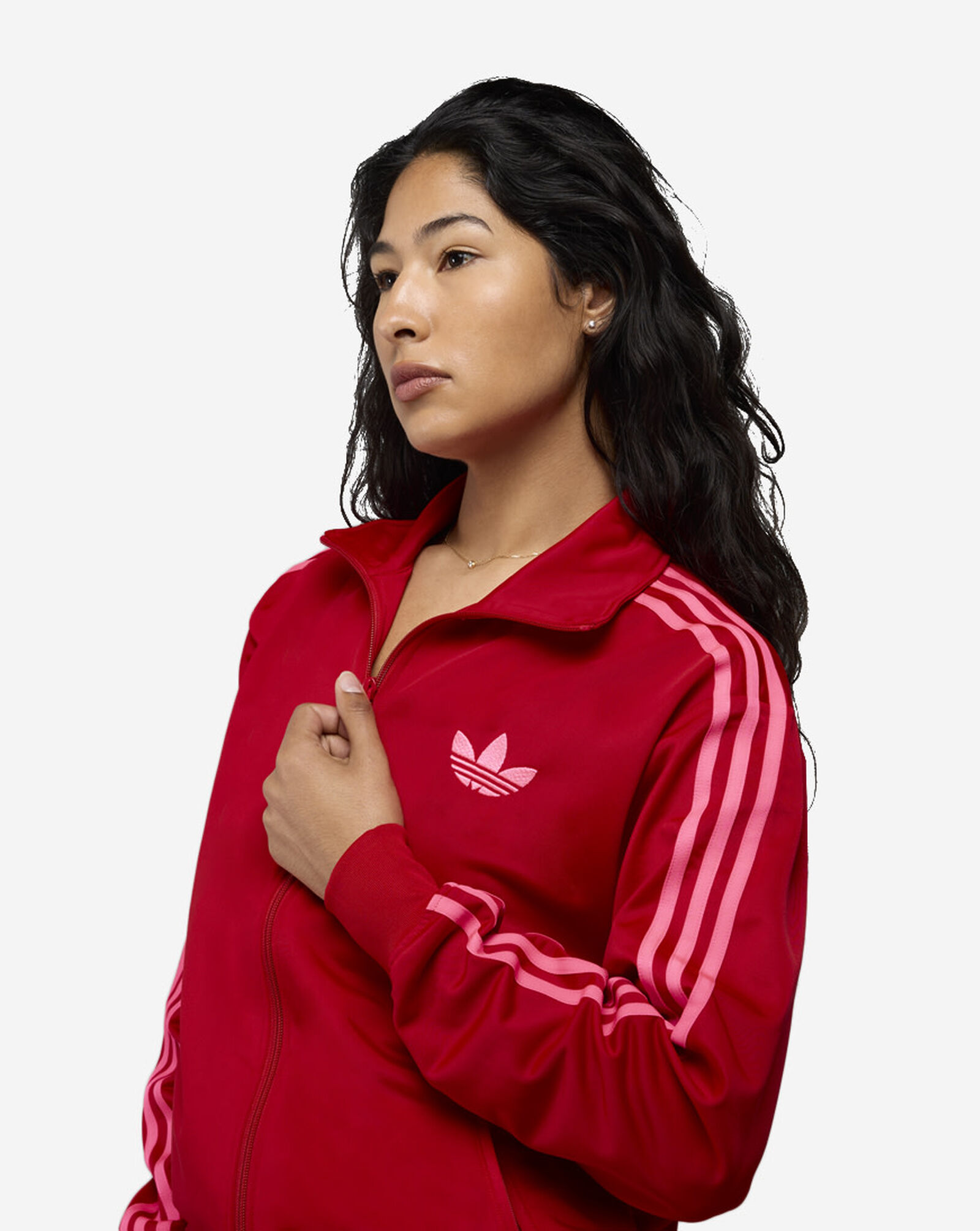 Adicolor Classic Firebird Loose Track Jacket Better Scarlet | Lucid Pink