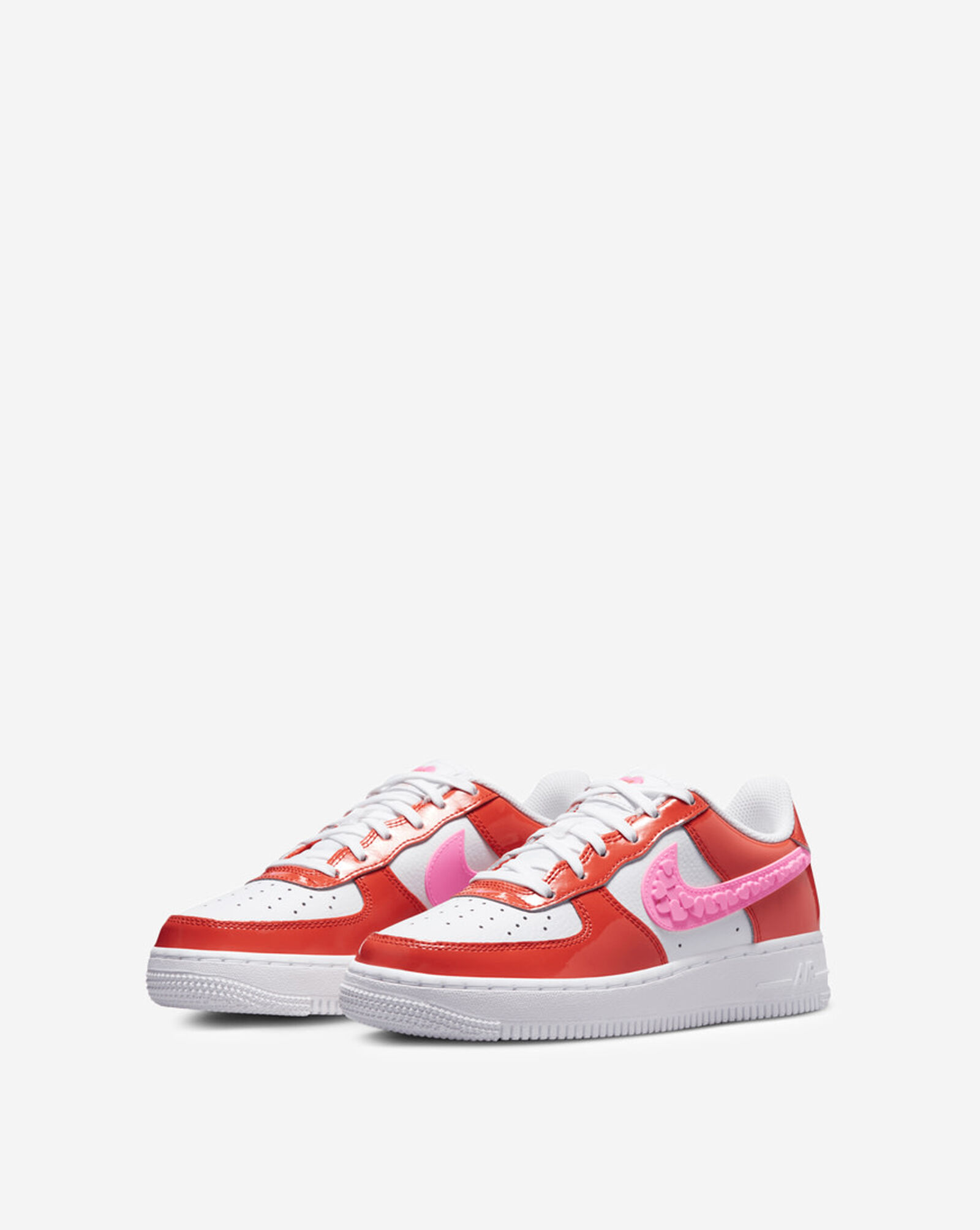 Big Kids' Air Force 1 Low LV8 Picante Red | Pink Spell | White 3 Big Kids' Air Force 1 Low LV8 Picante Red | Pink Spell | White