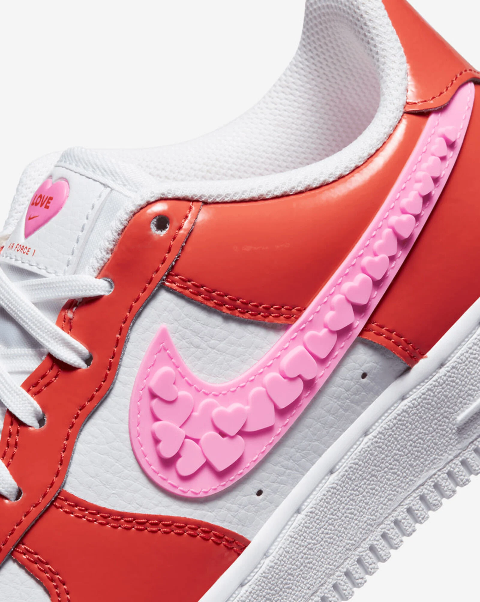 Big Kids' Air Force 1 Low LV8 Picante Red | Pink Spell | White 8 Big Kids' Air Force 1 Low LV8 Picante Red | Pink Spell | White