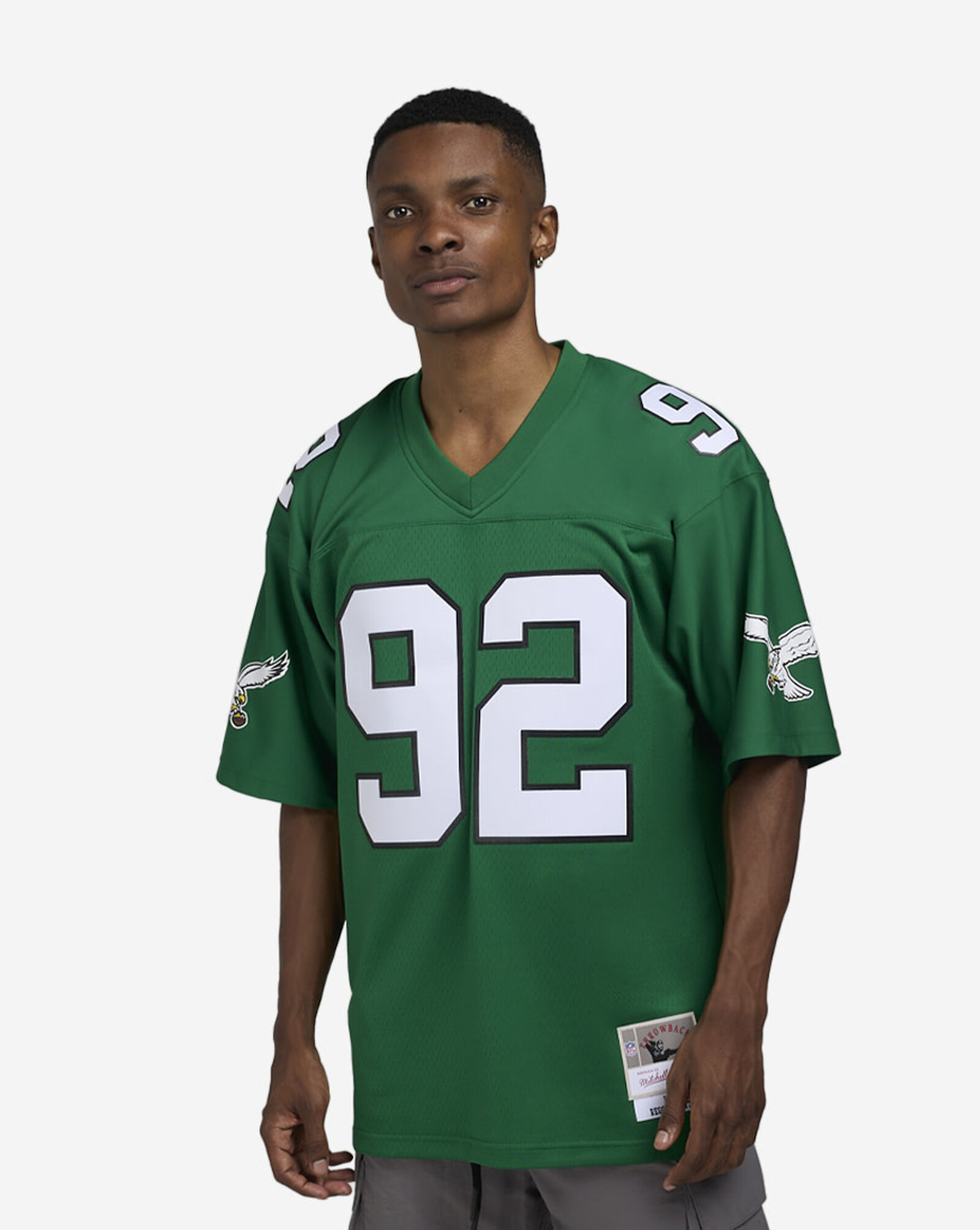 Philadelphia Eagles White Legacy Player Jersey Kelly Green
