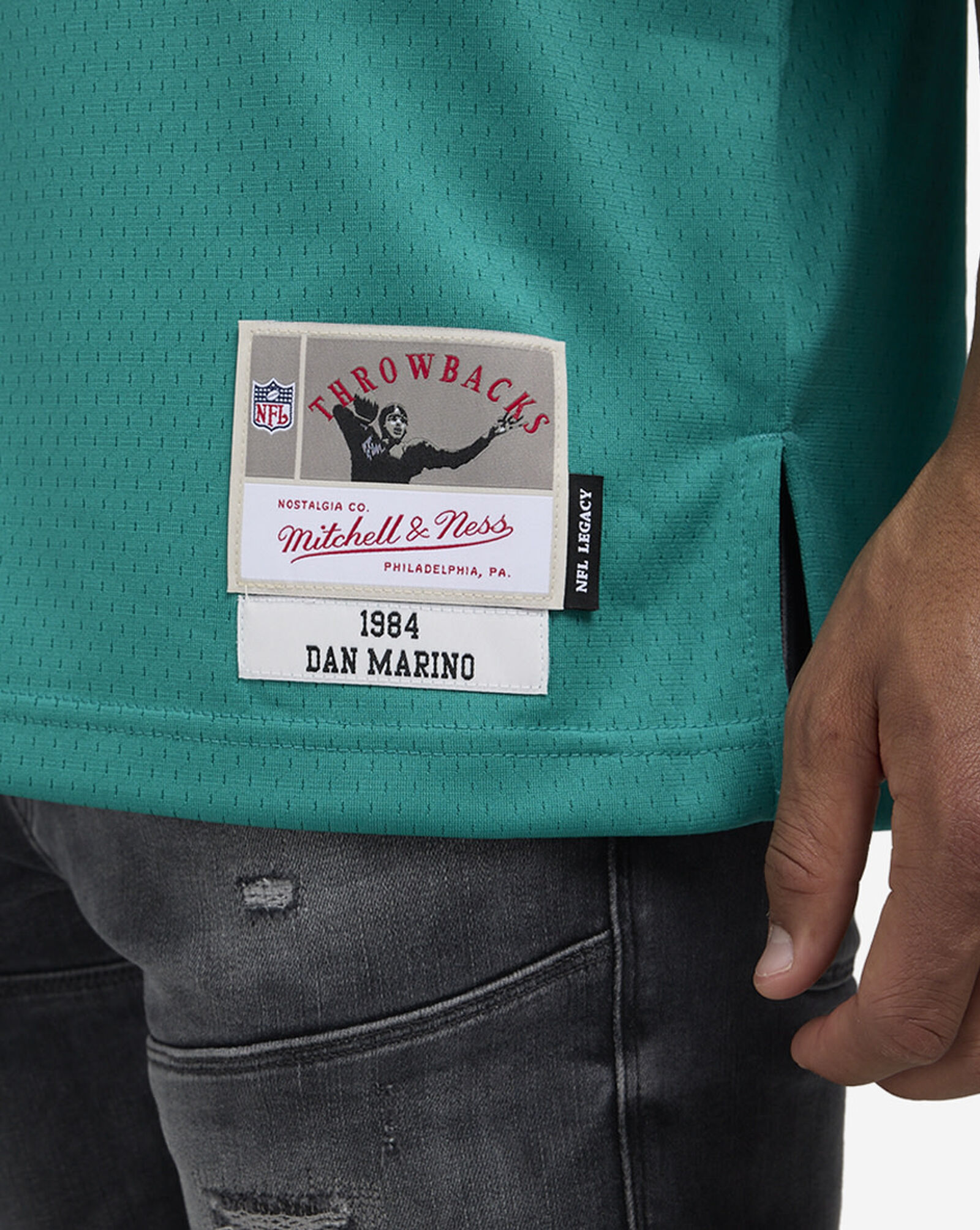 Miami Dolphins Marino Legacy Player Jersey Aqua