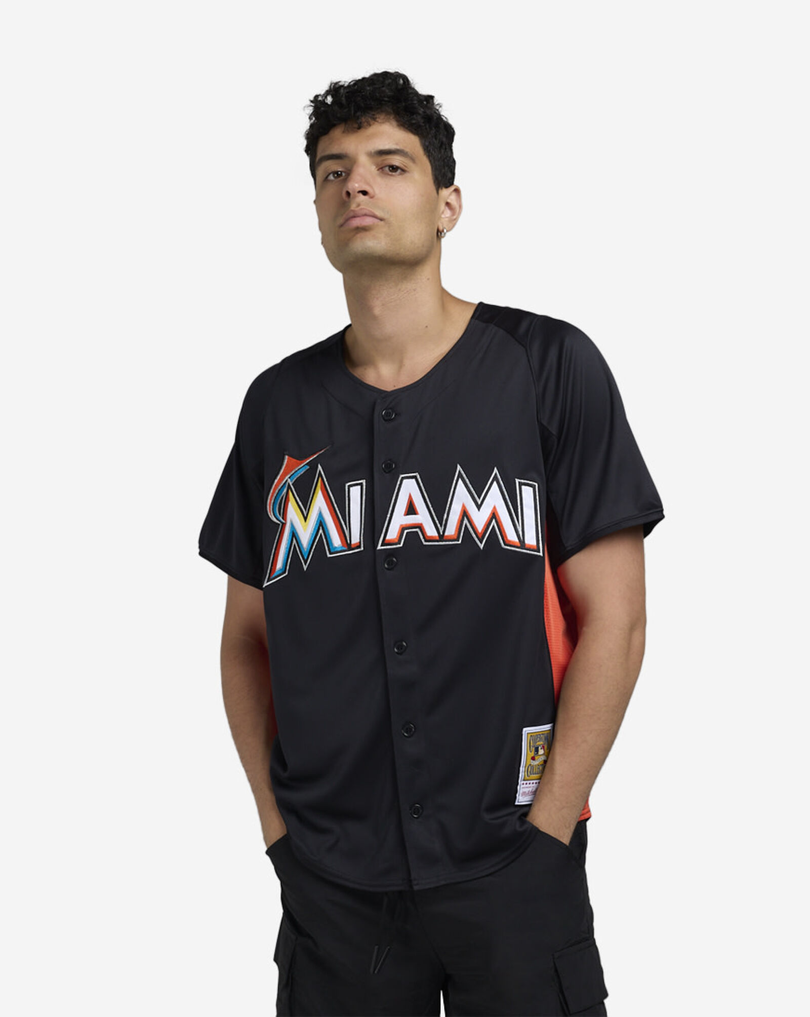 Miami Marlins  Fernandez Cooperstown Collection Authentic Batting Practice Jersey Black