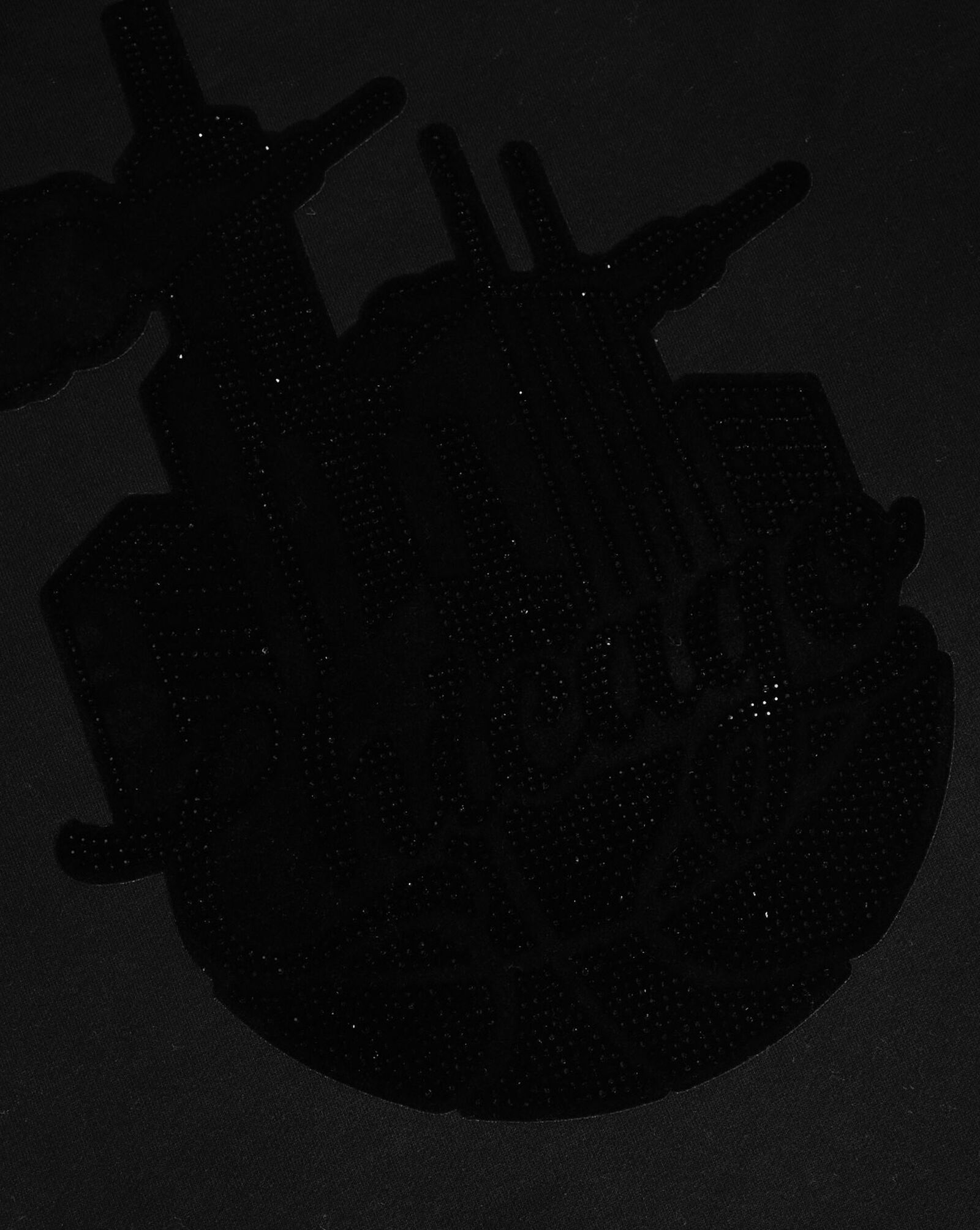 Chicago Rhinestone Crop Sweatshirt Black