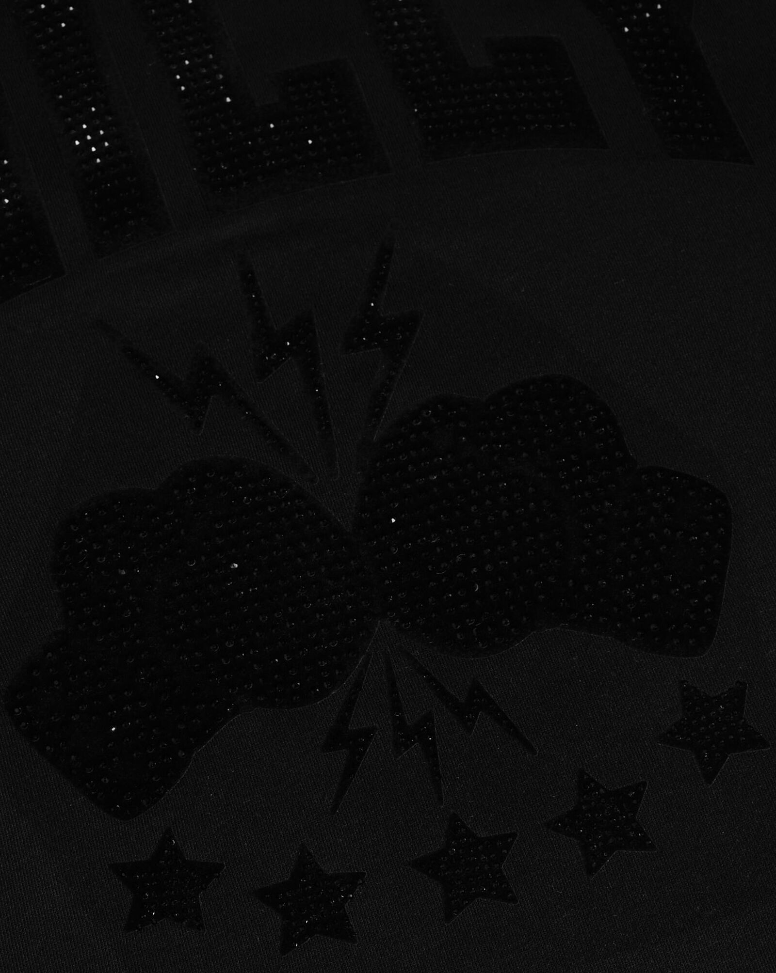 Philadelphia Rhinestone Crop Sweatshirt Black 4 Philadelphia Rhinestone Crop Sweatshirt Black