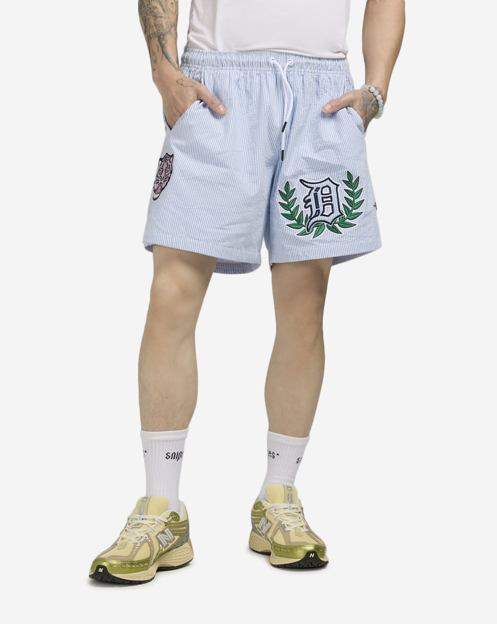 Detroit Tigers Shorts Seesucker Blue
