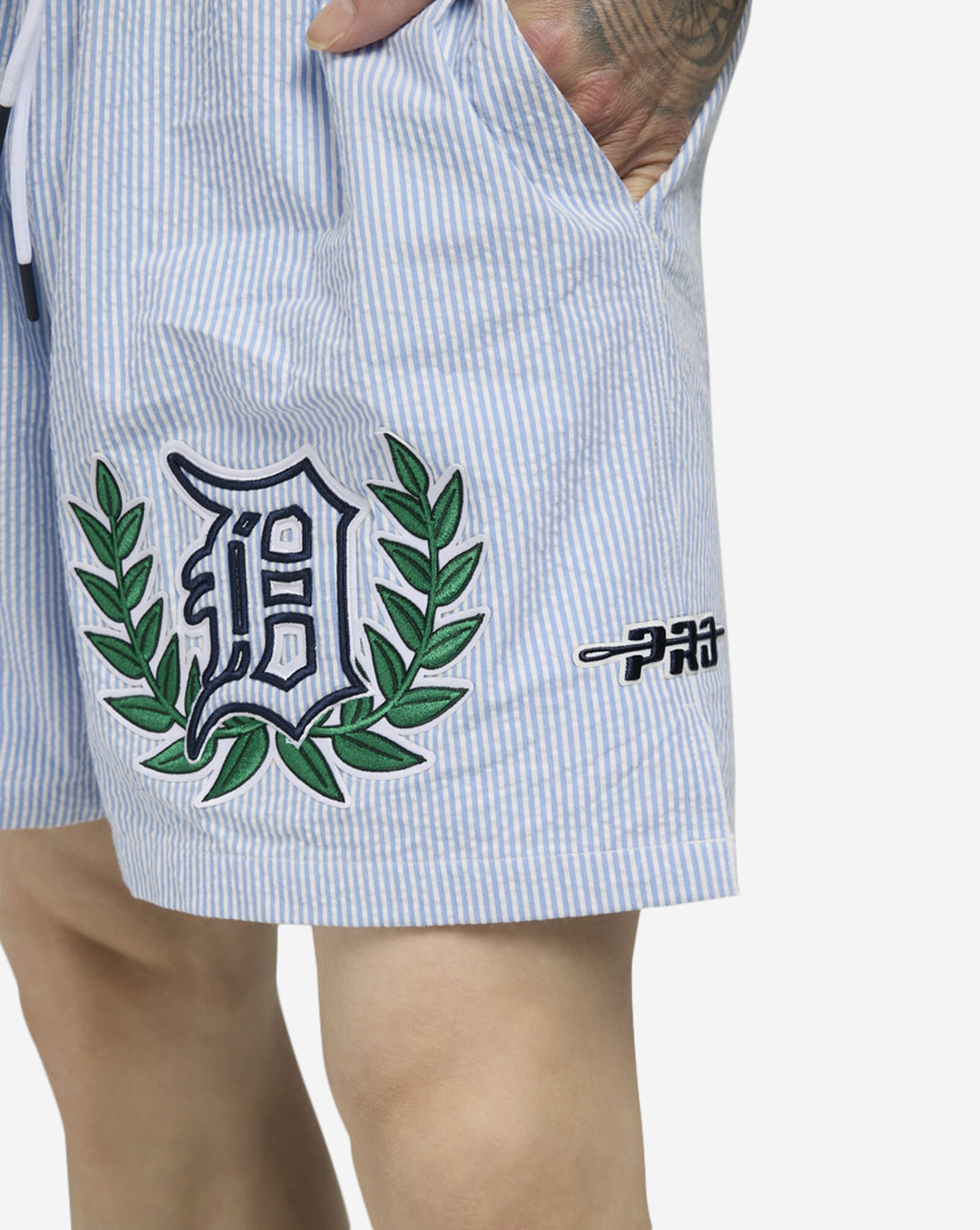 Detroit Tigers Shorts Seesucker Blue