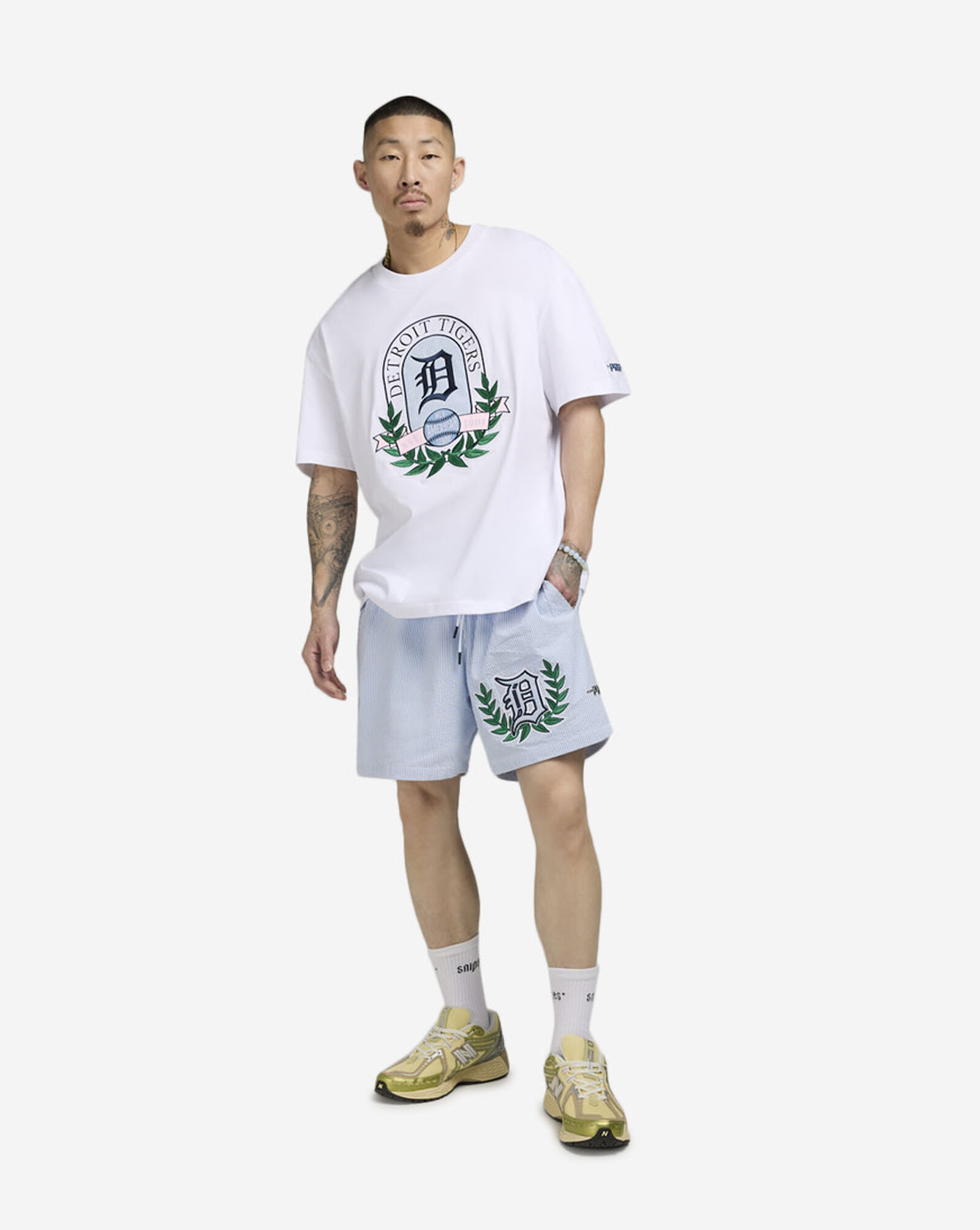 Detroit Tigers Shorts Seesucker Blue