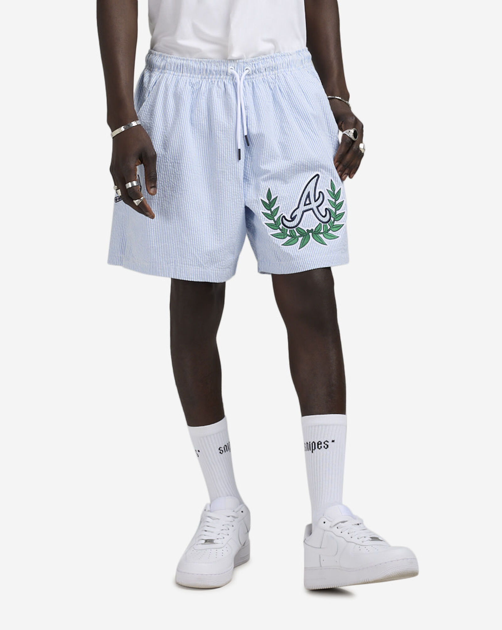 Atlanta Braves Seersucker Shorts Seesucker Blue