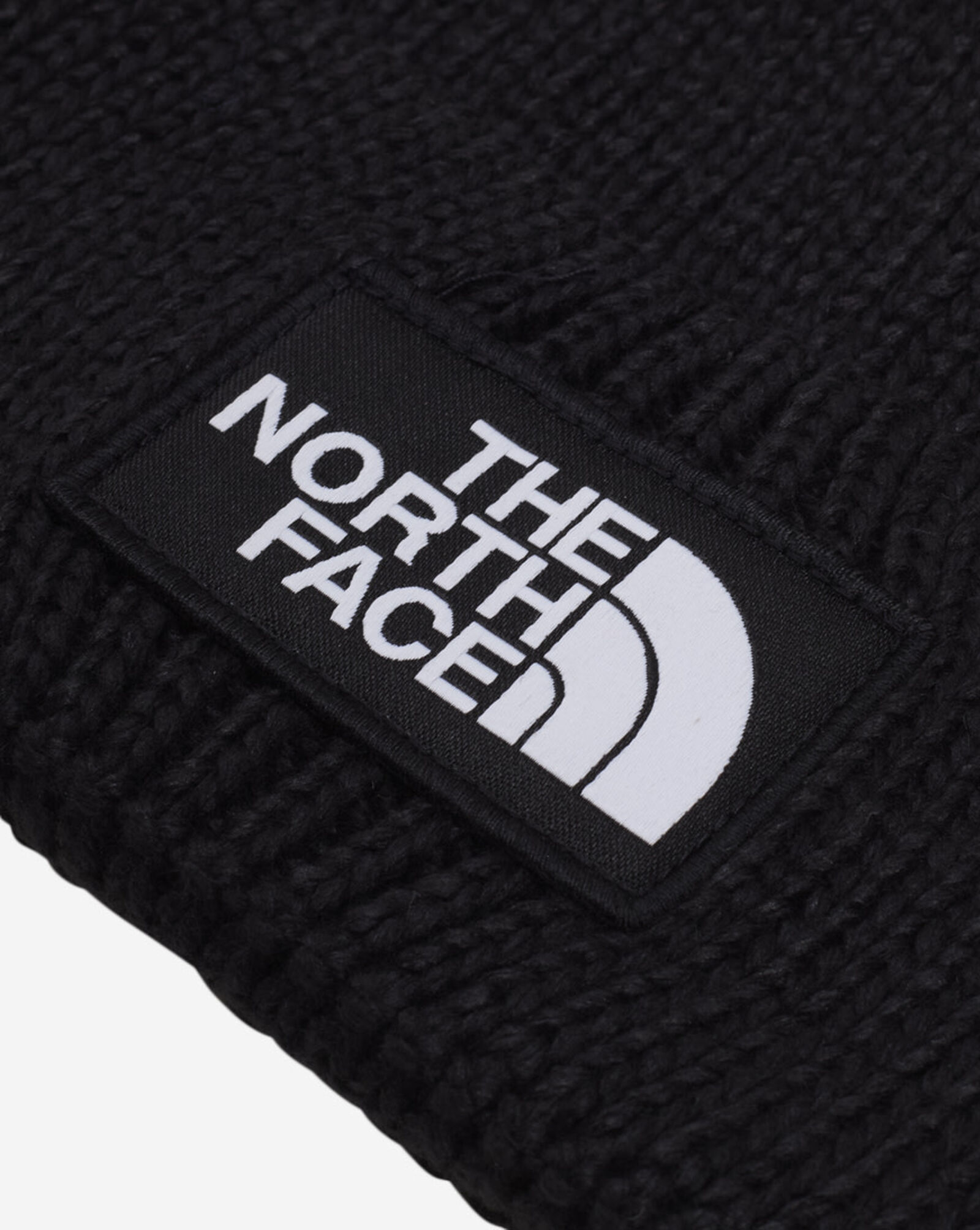 TNF Logo Box Cuffed Beanie Black